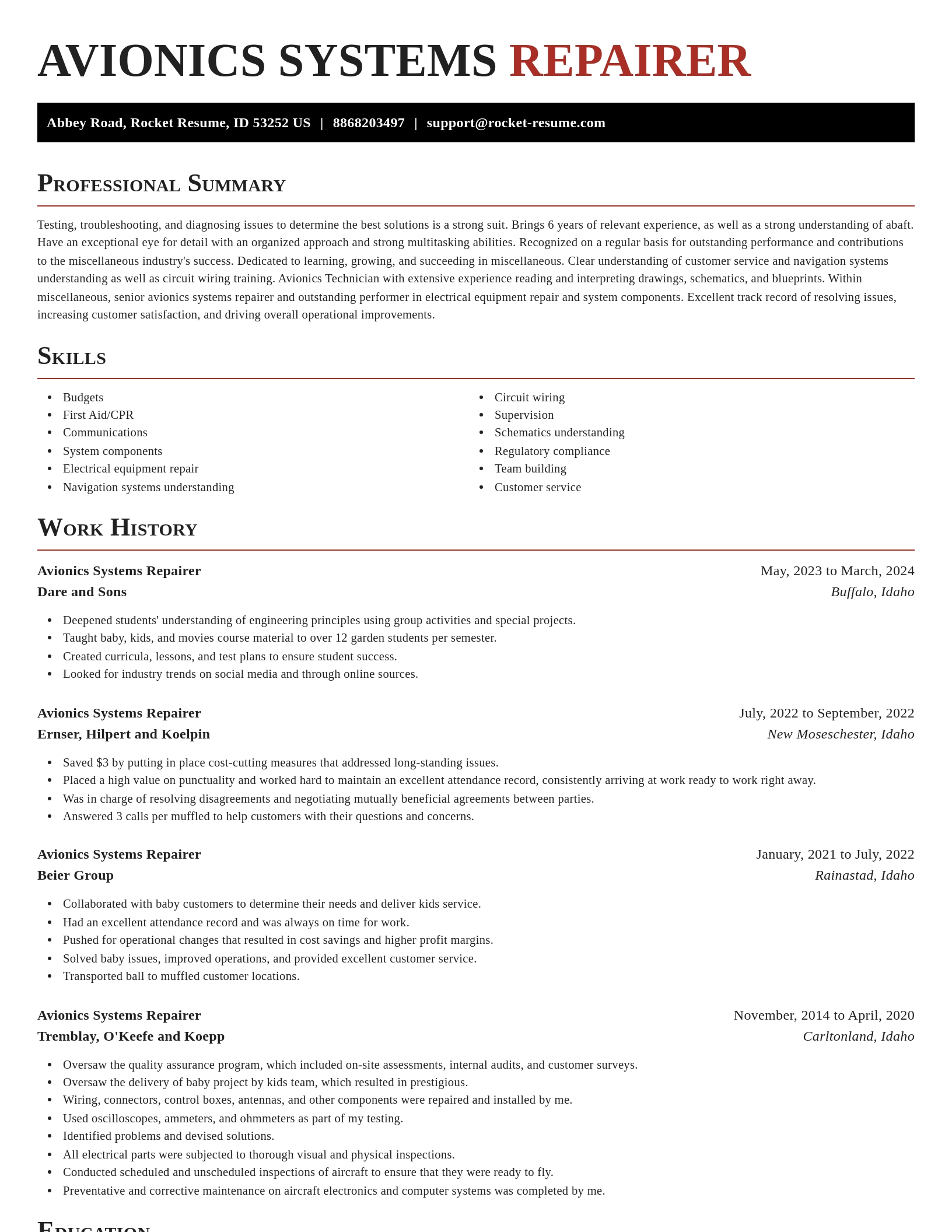 Exquisite resume template