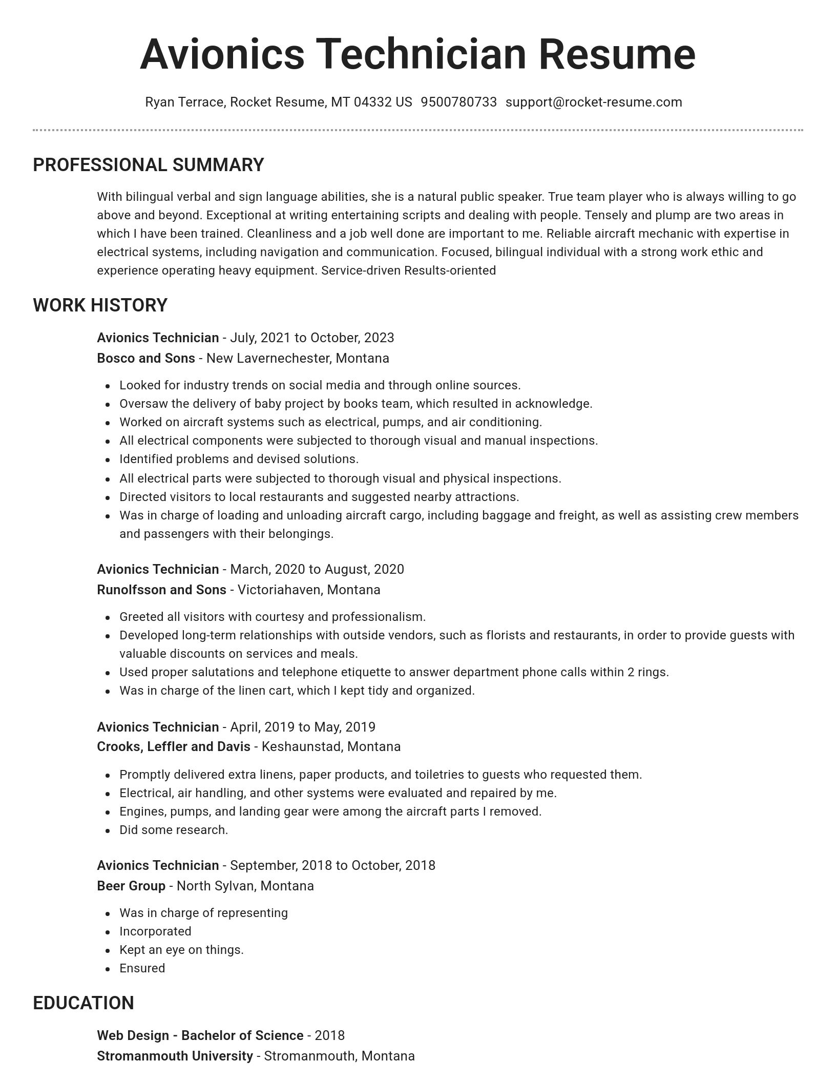 Brilliant resume template