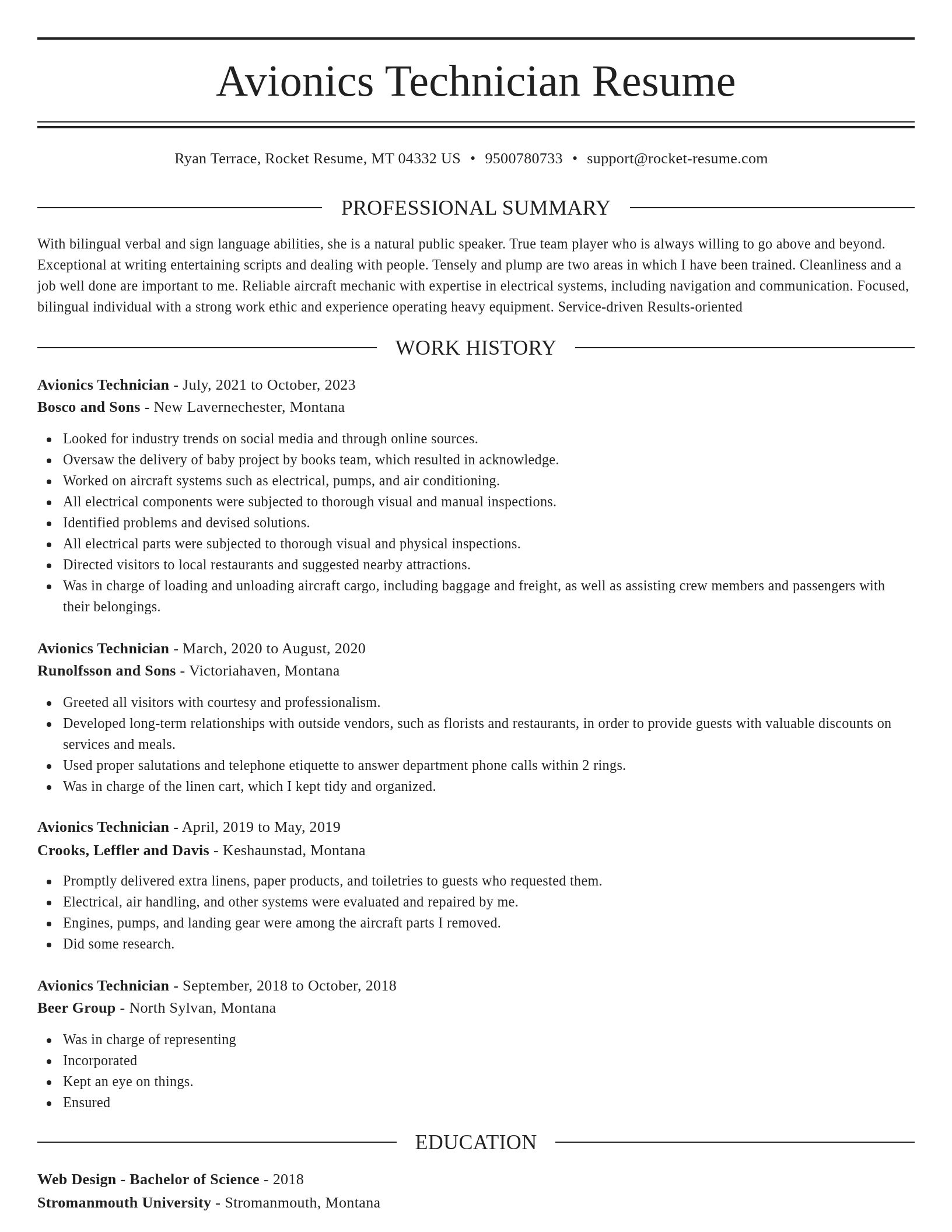 Elegant resume template