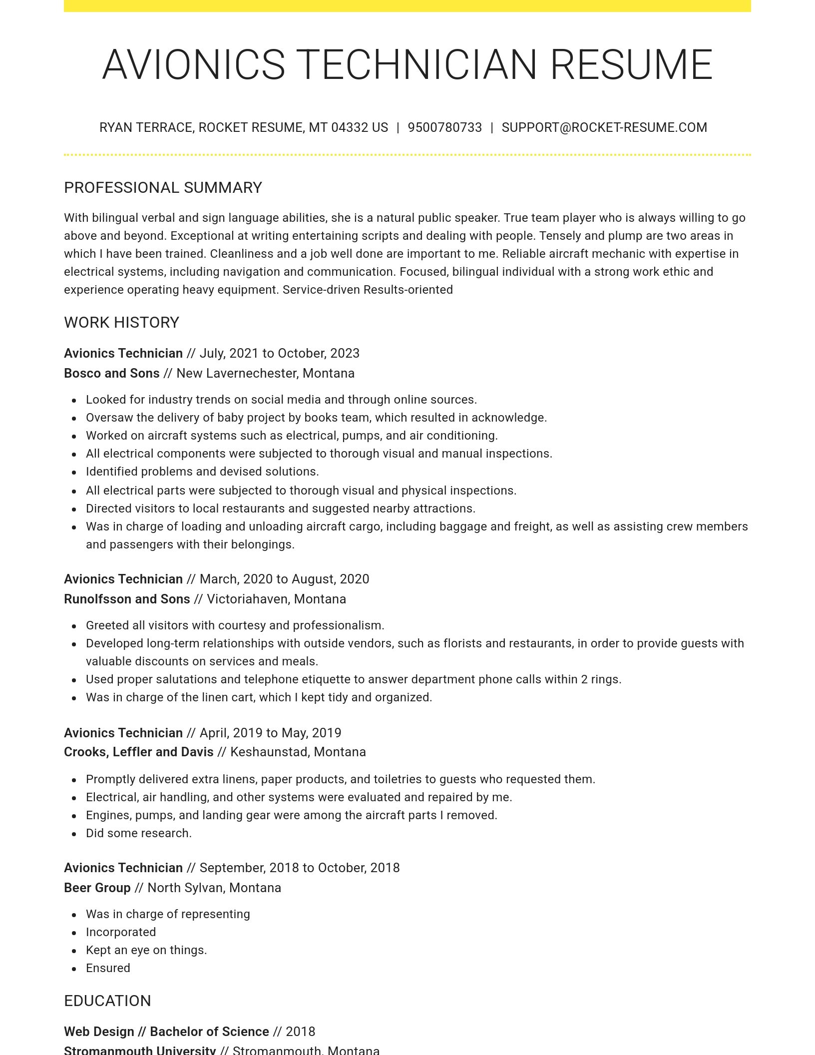 Grand resume template