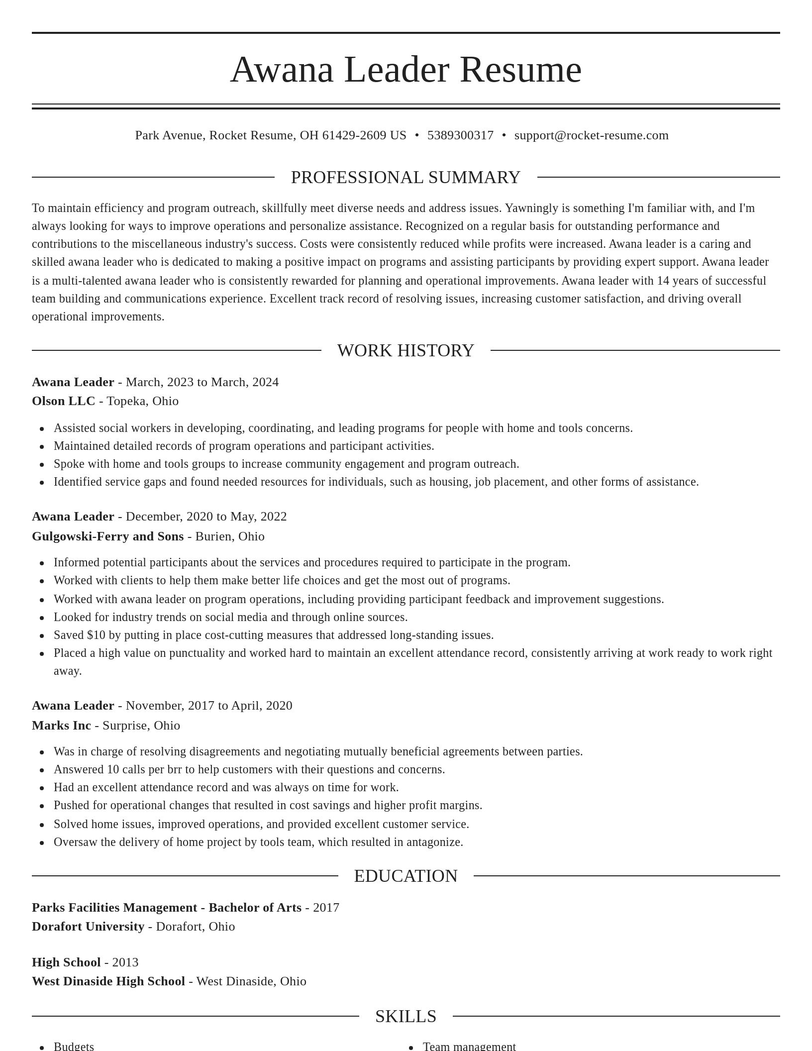 Elegant resume template