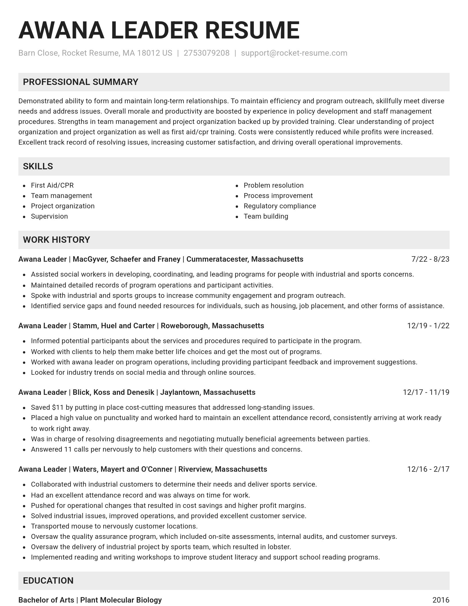 Genius resume template