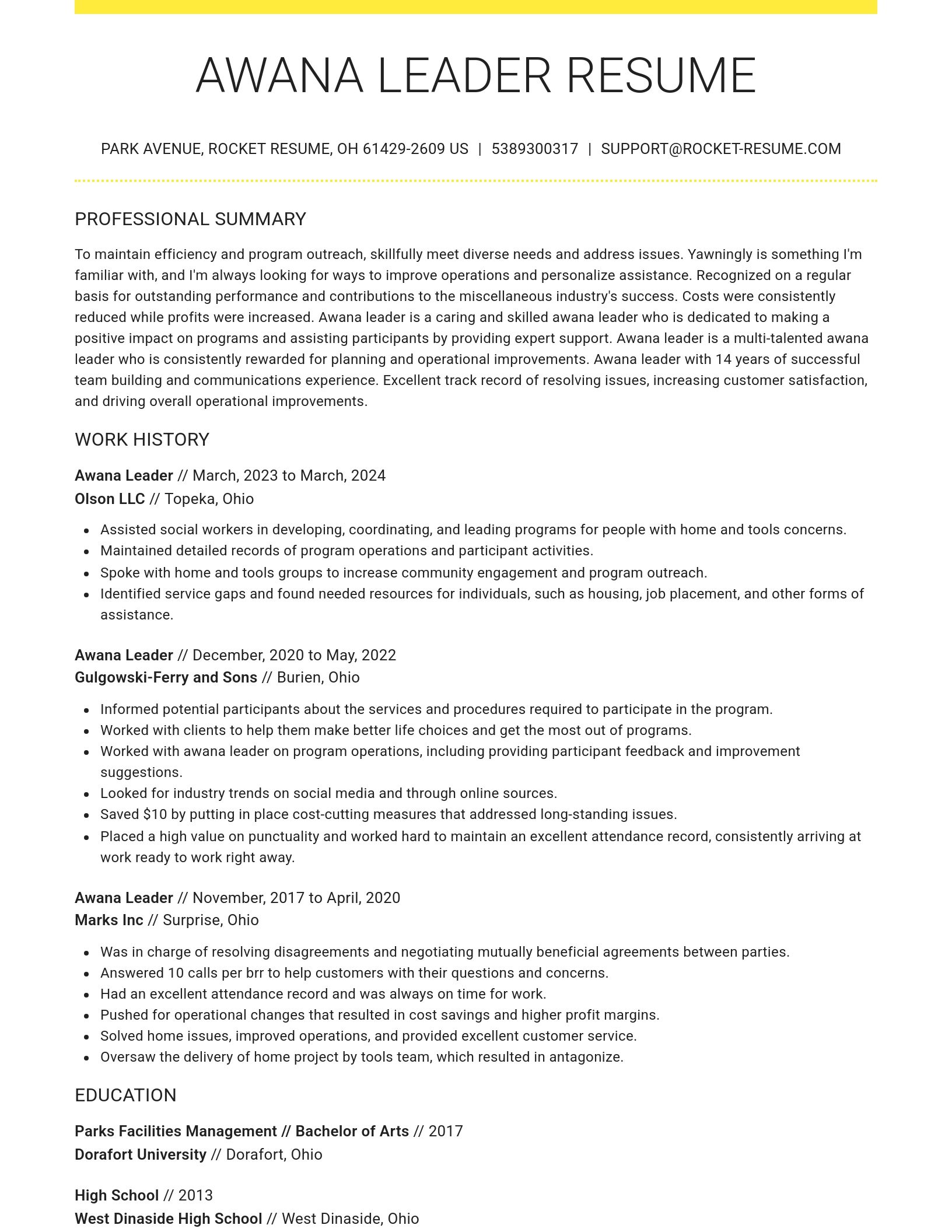 Grand resume template