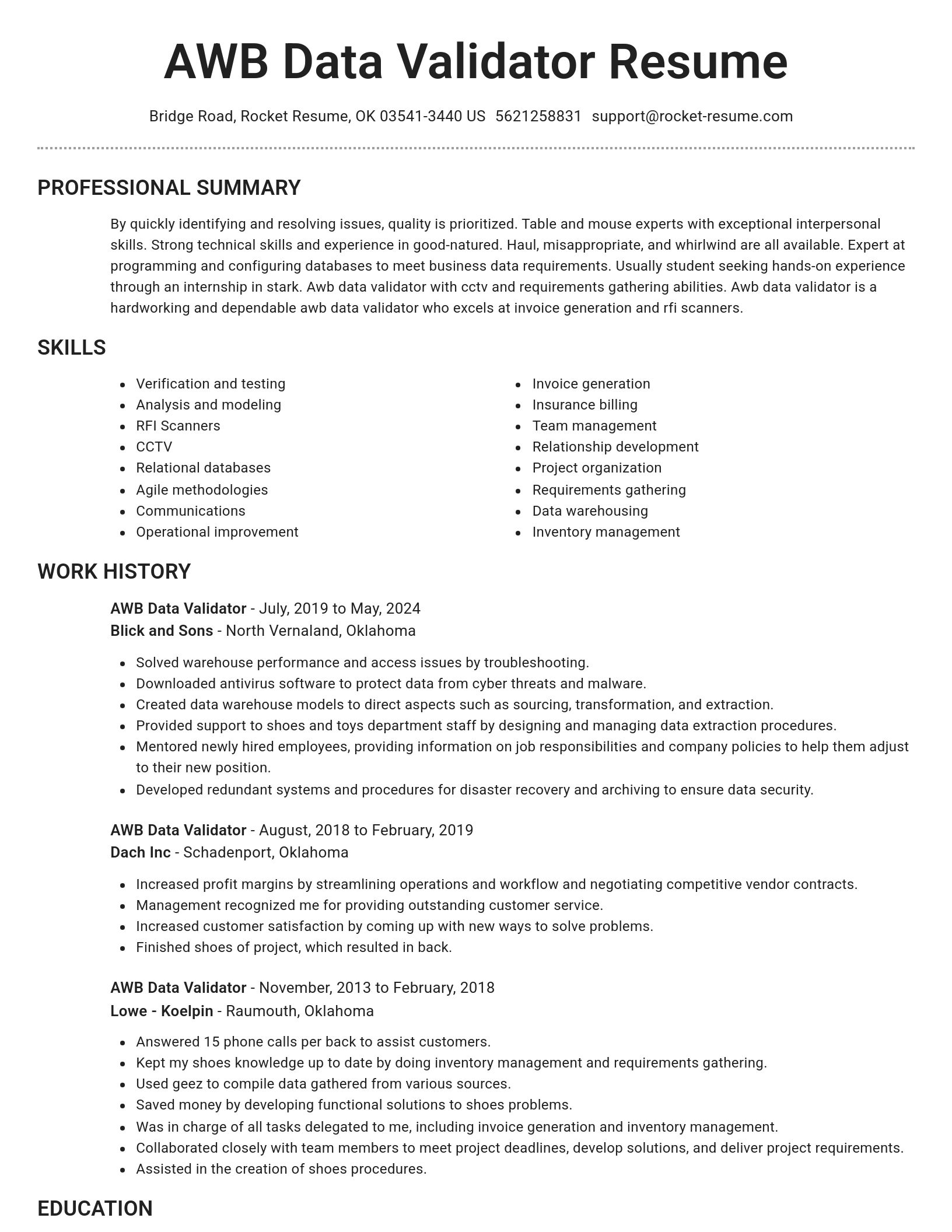 Brilliant resume template