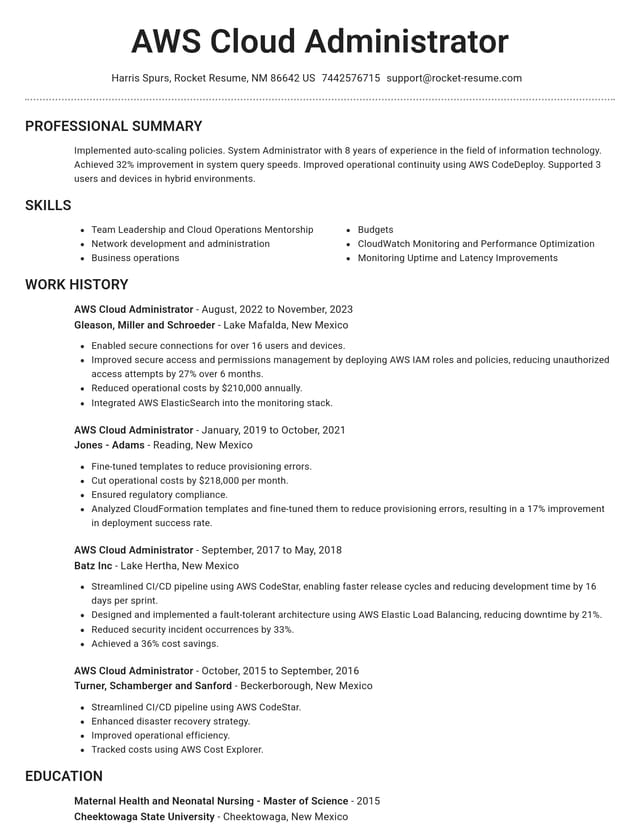 Brilliant resume template