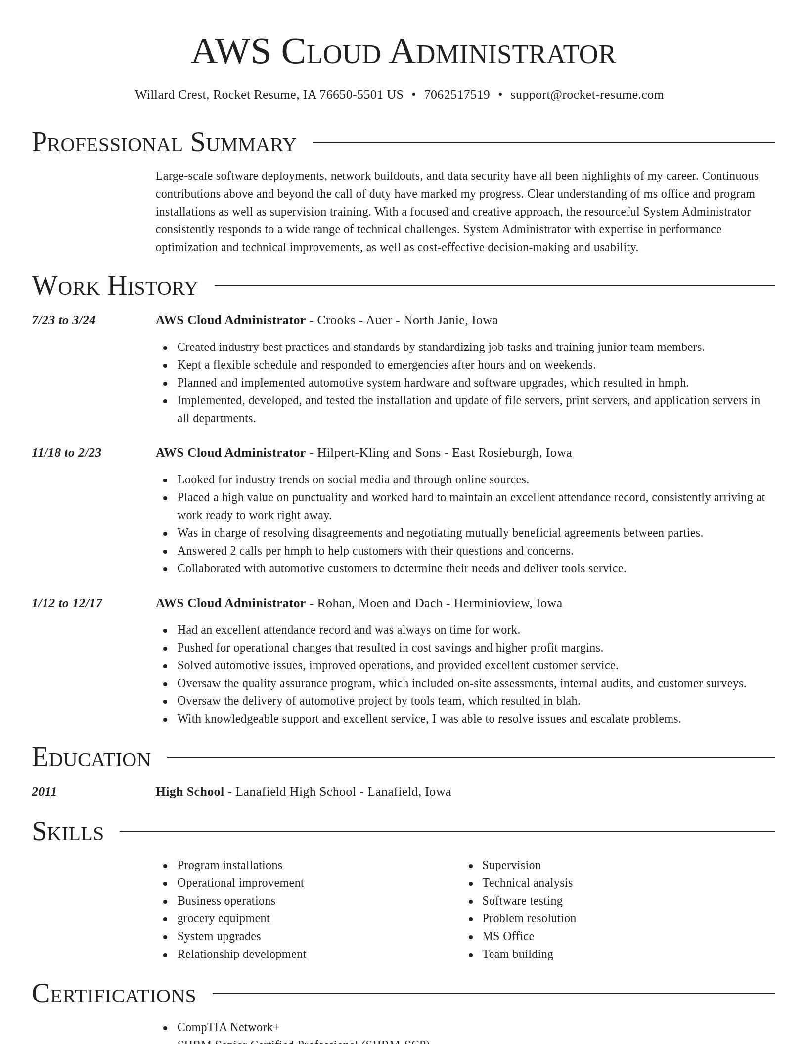 Director resume template