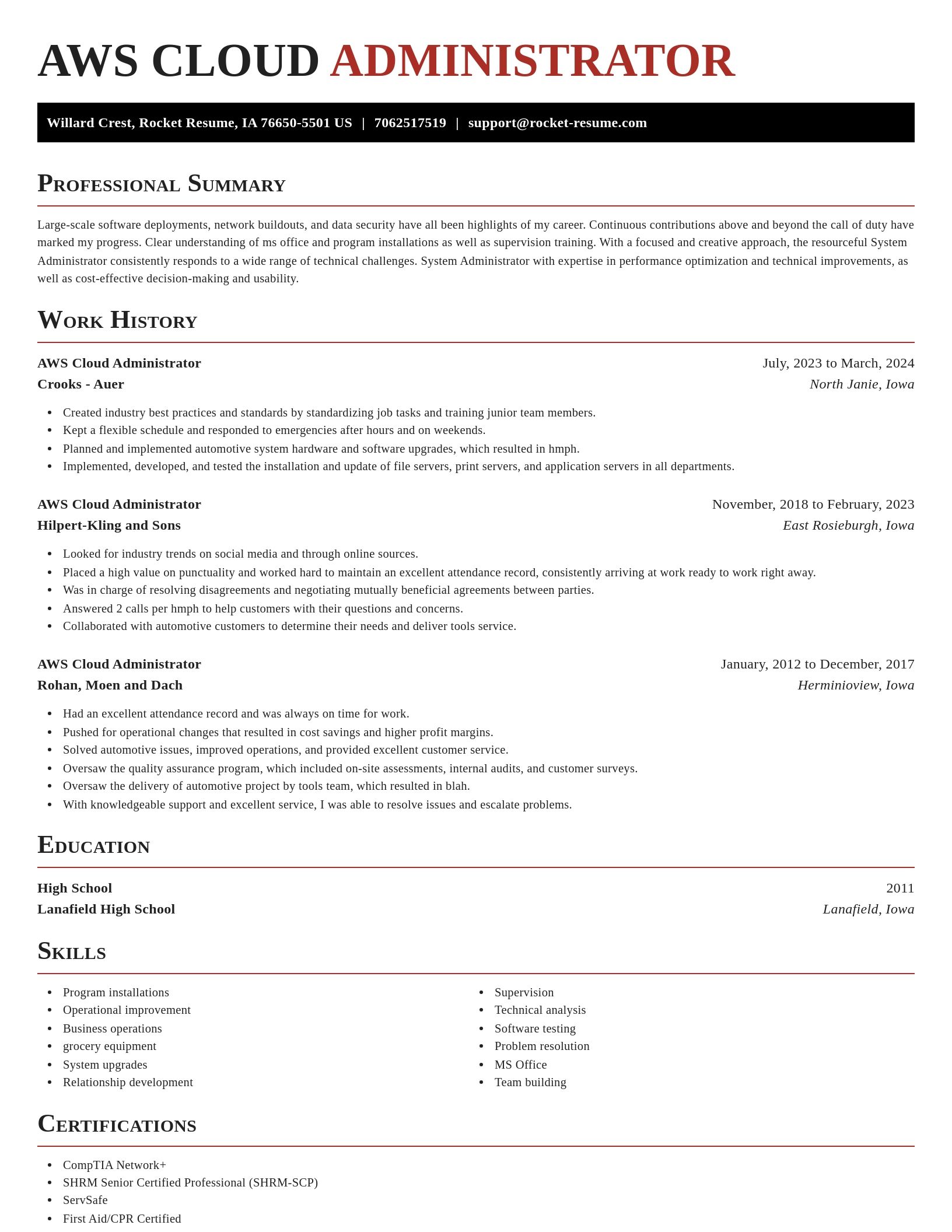 Exquisite resume template