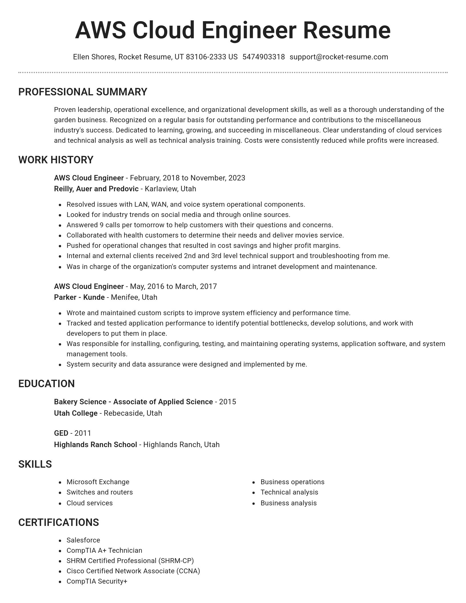 Brilliant resume template