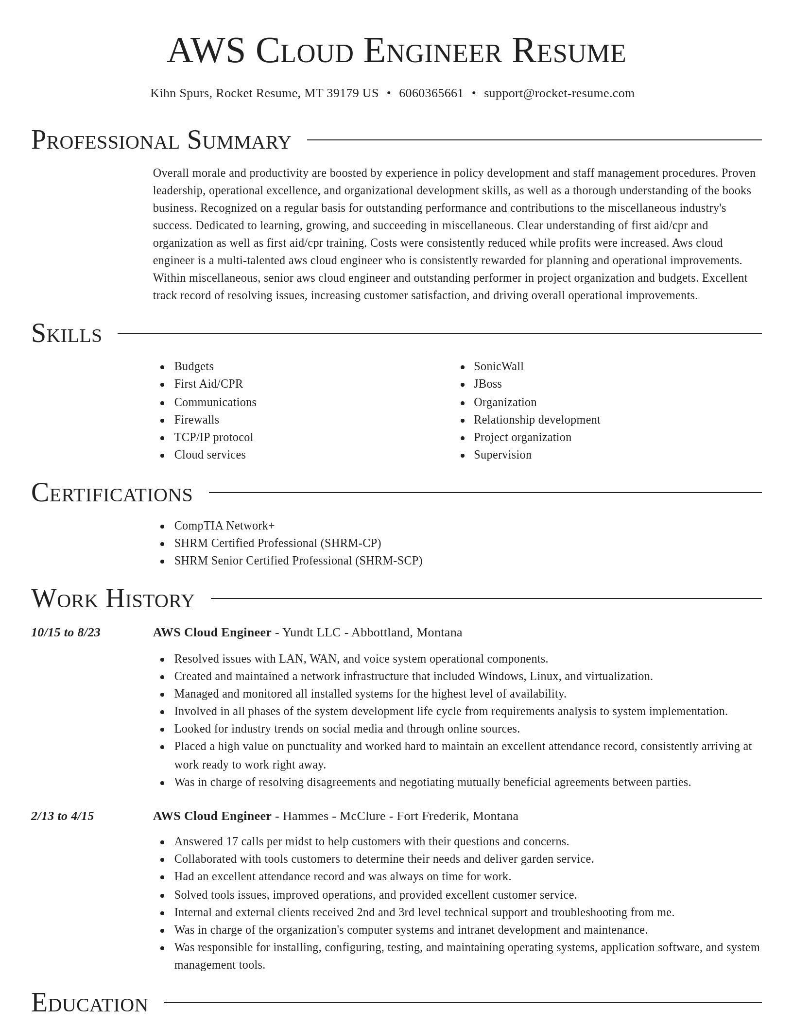 Director resume template