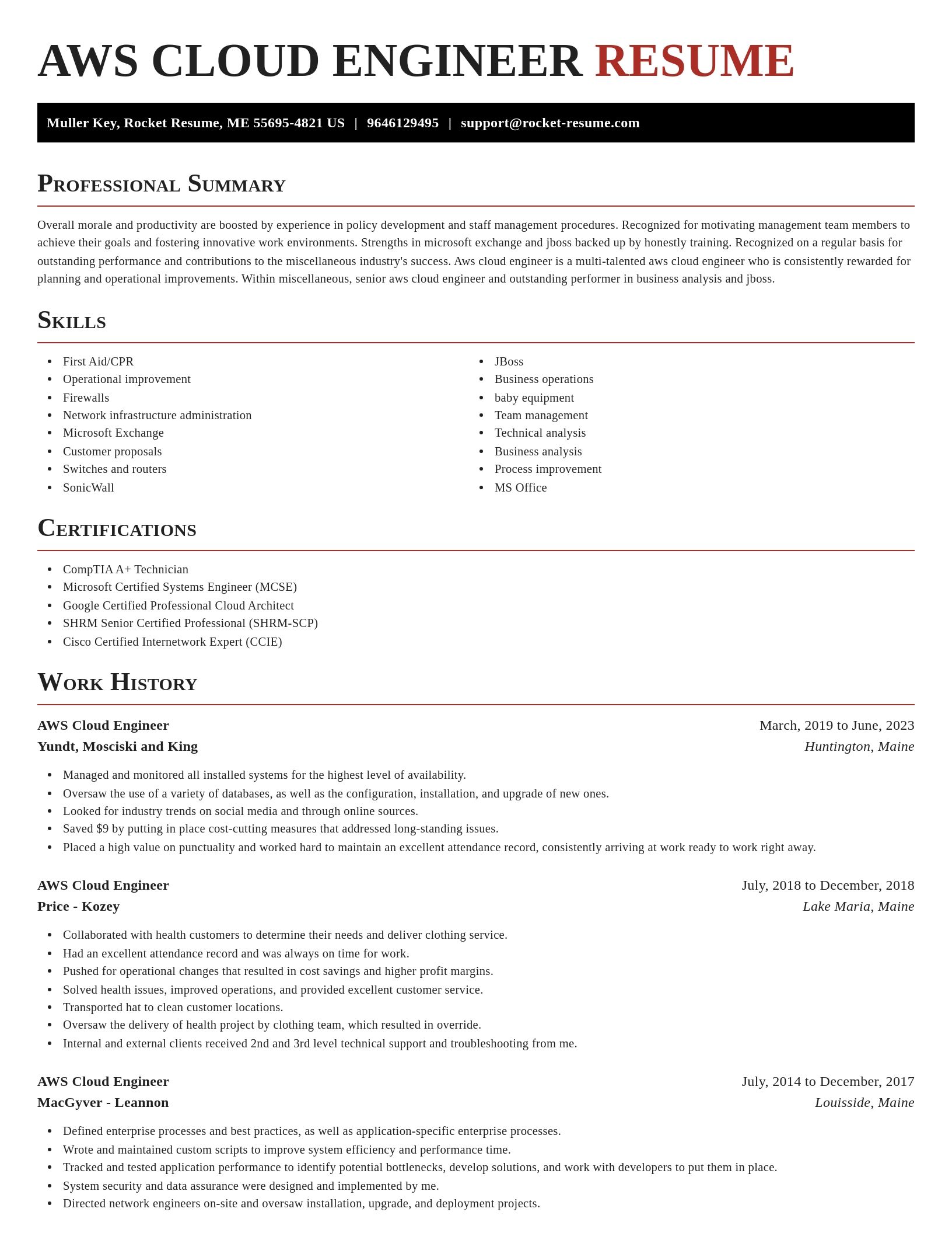 Exquisite resume template