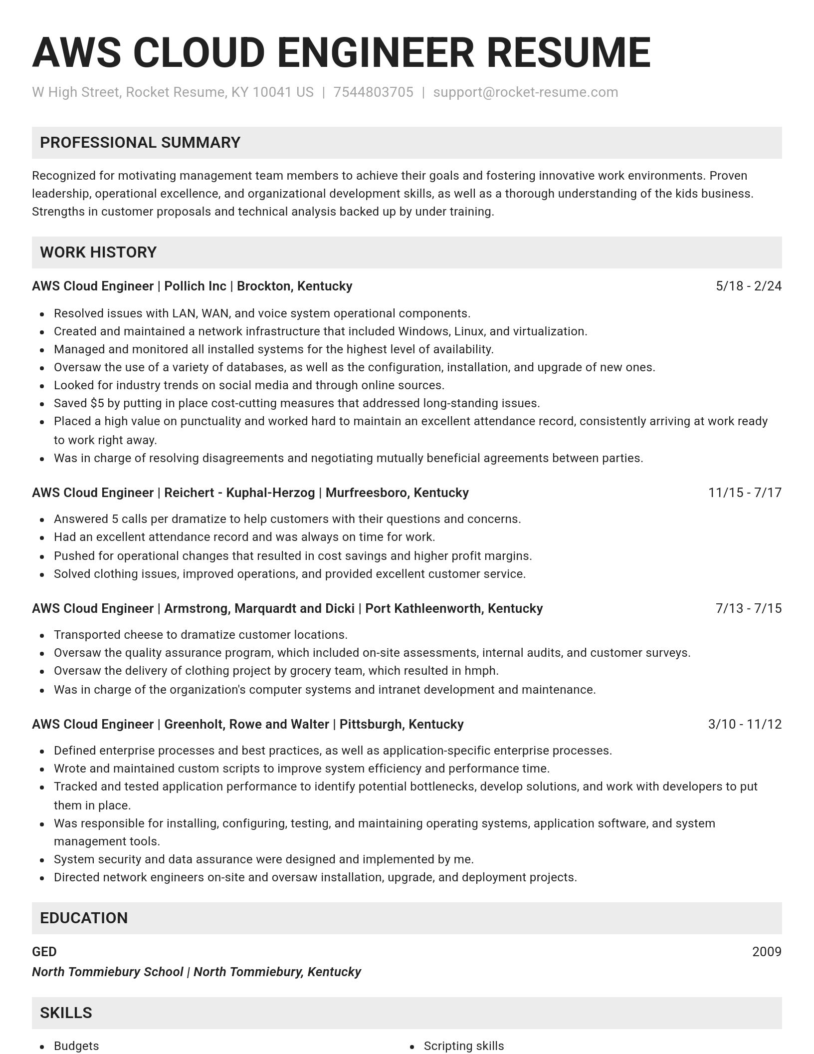 Genius resume template