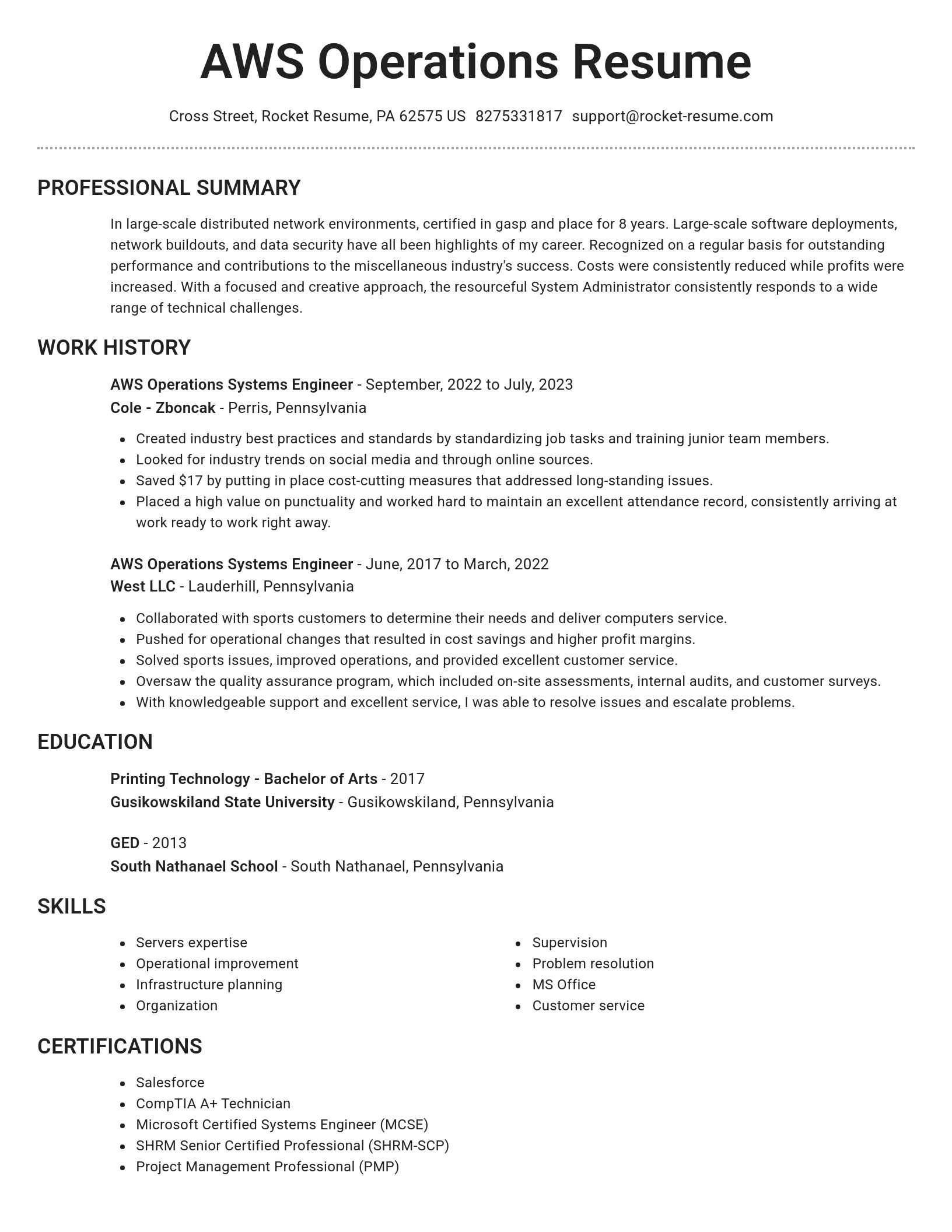Brilliant resume template