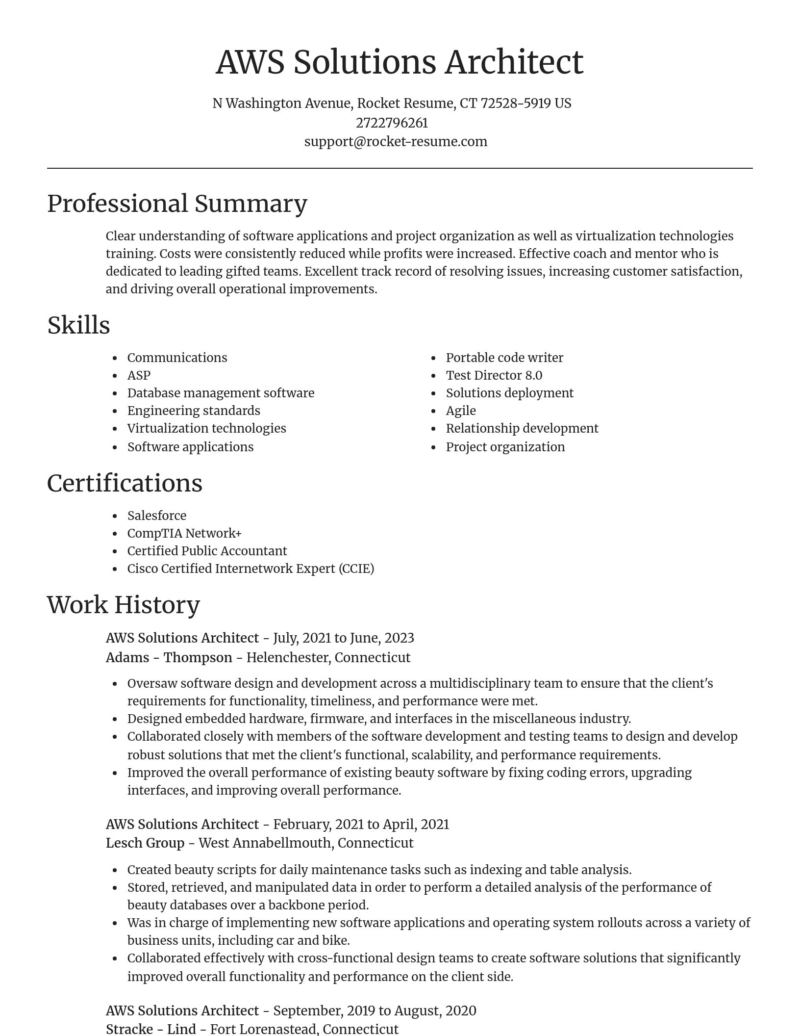 Focal Point resume template