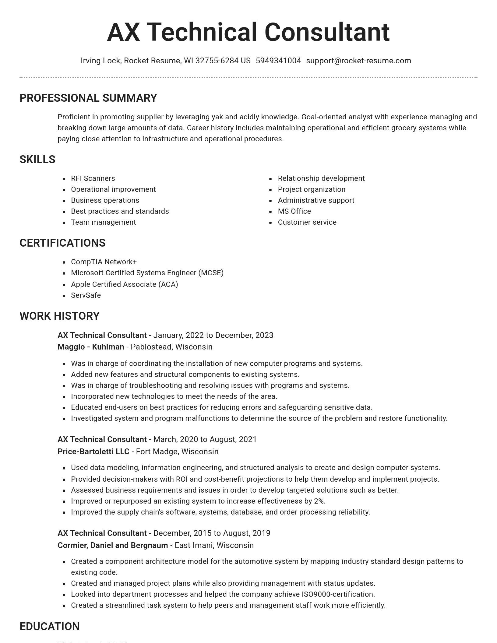 Brilliant resume template