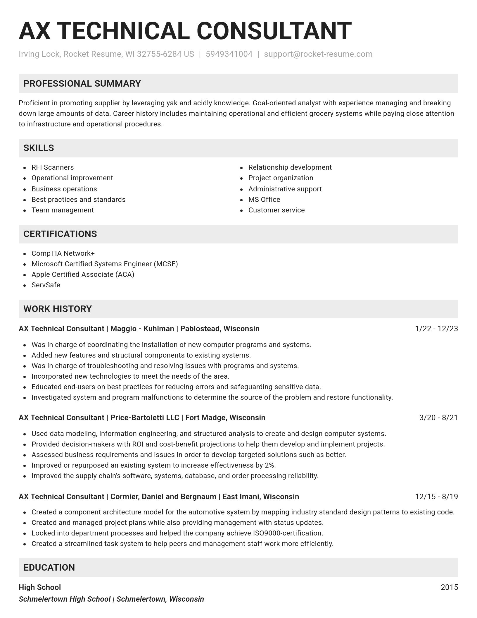 Genius resume template