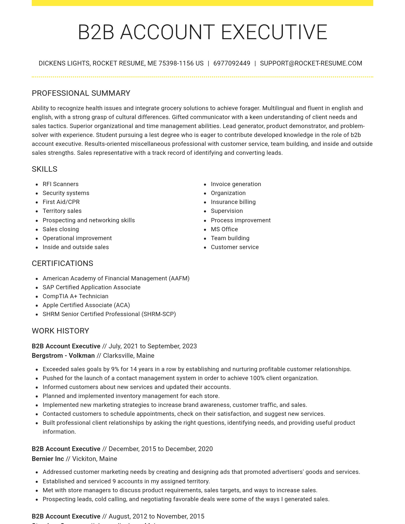 Grand resume template