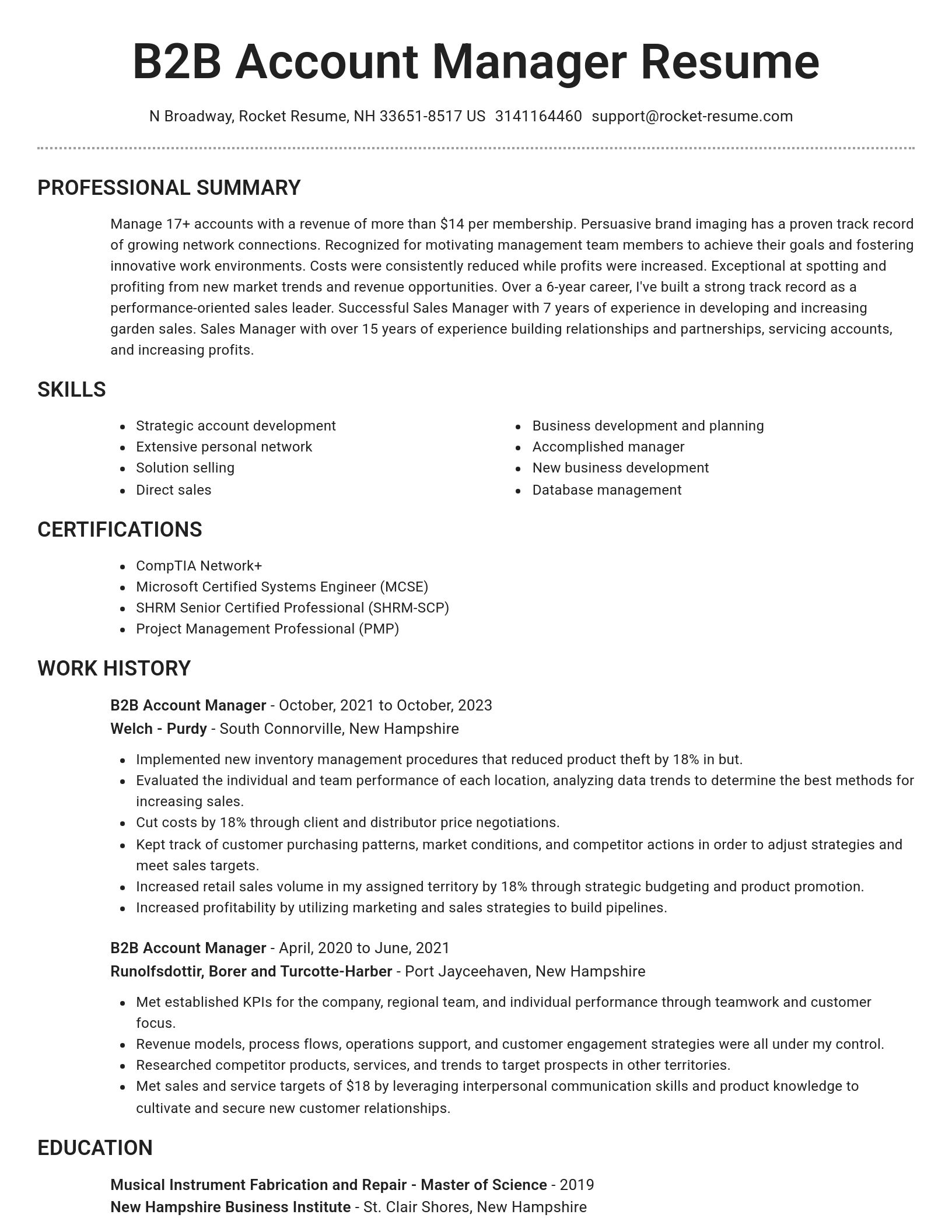 Brilliant resume template
