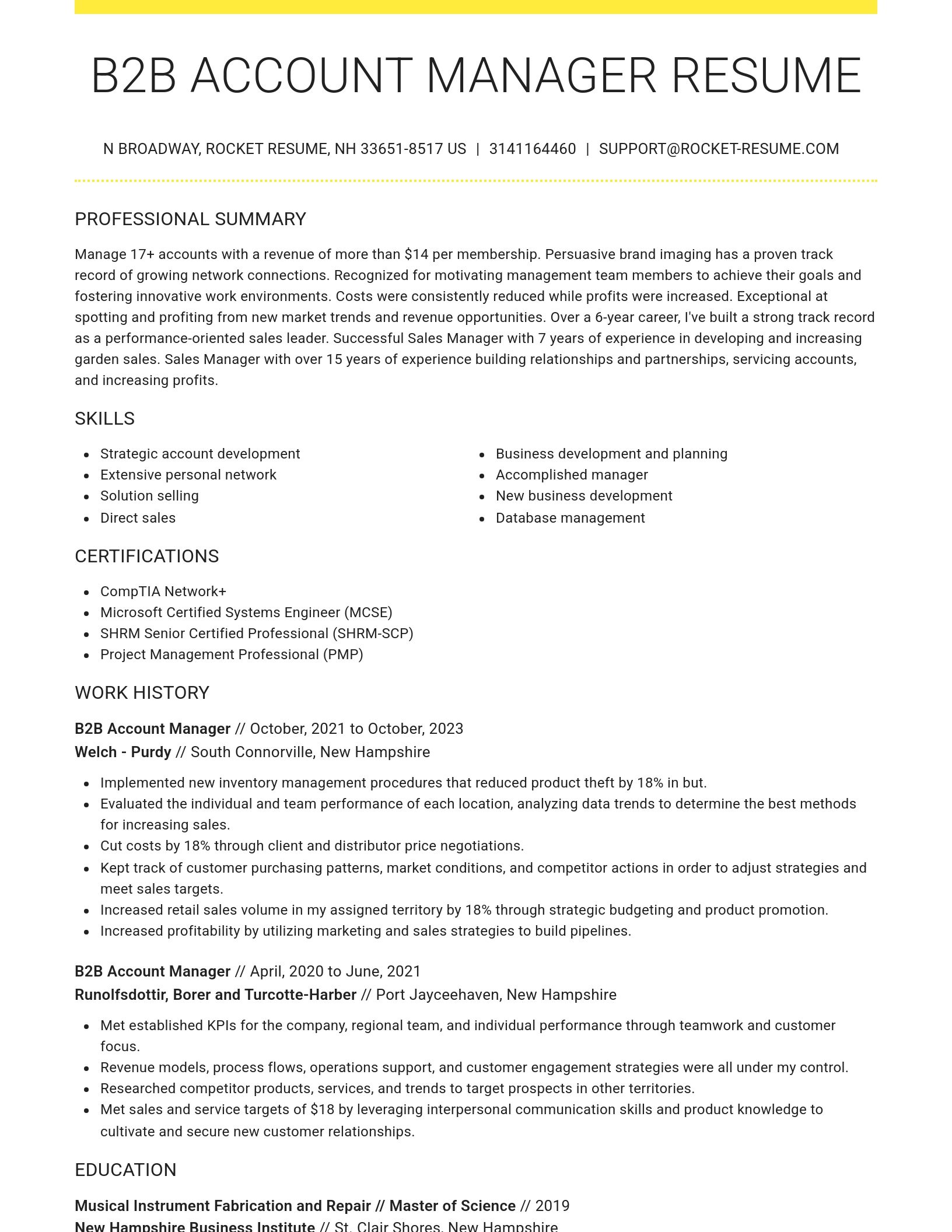Grand resume template