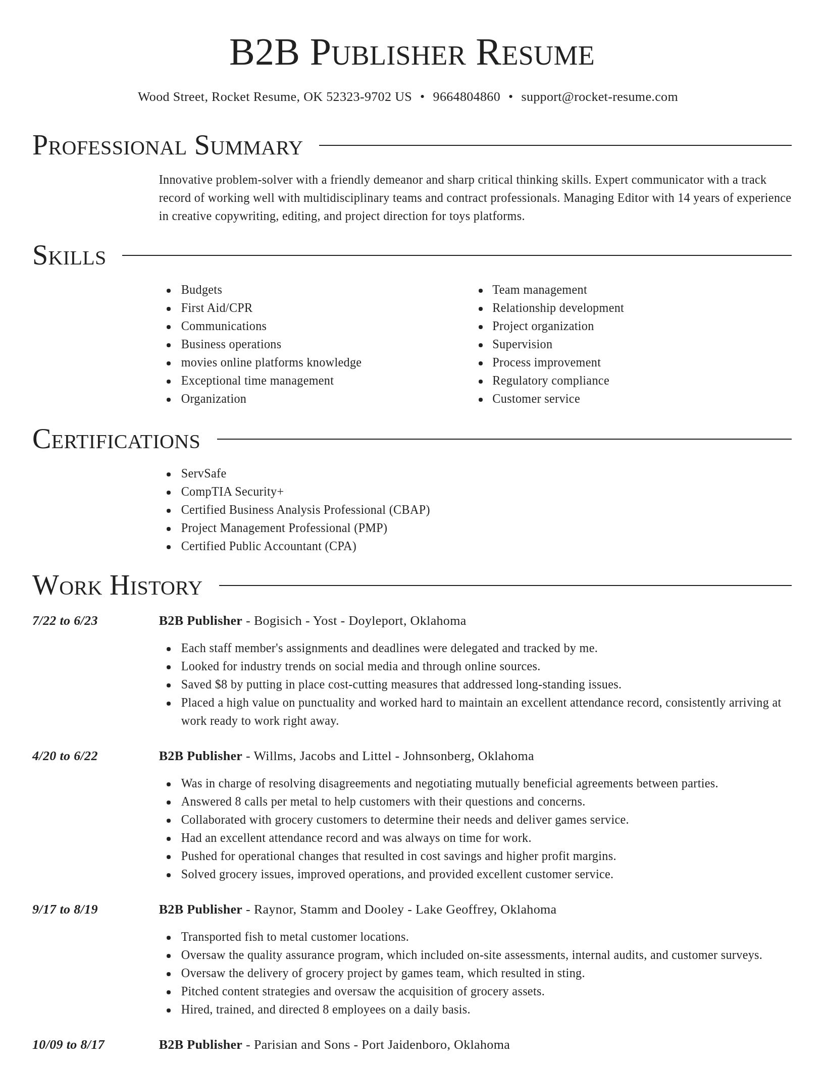 Director resume template