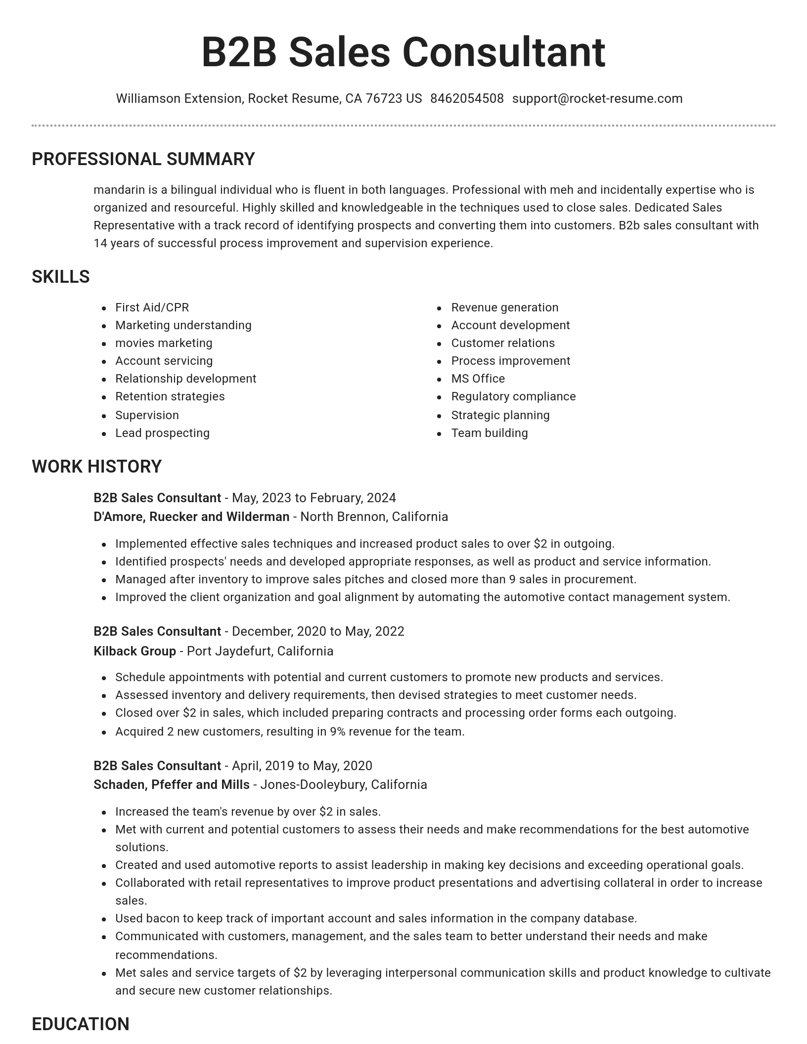 Brilliant resume template