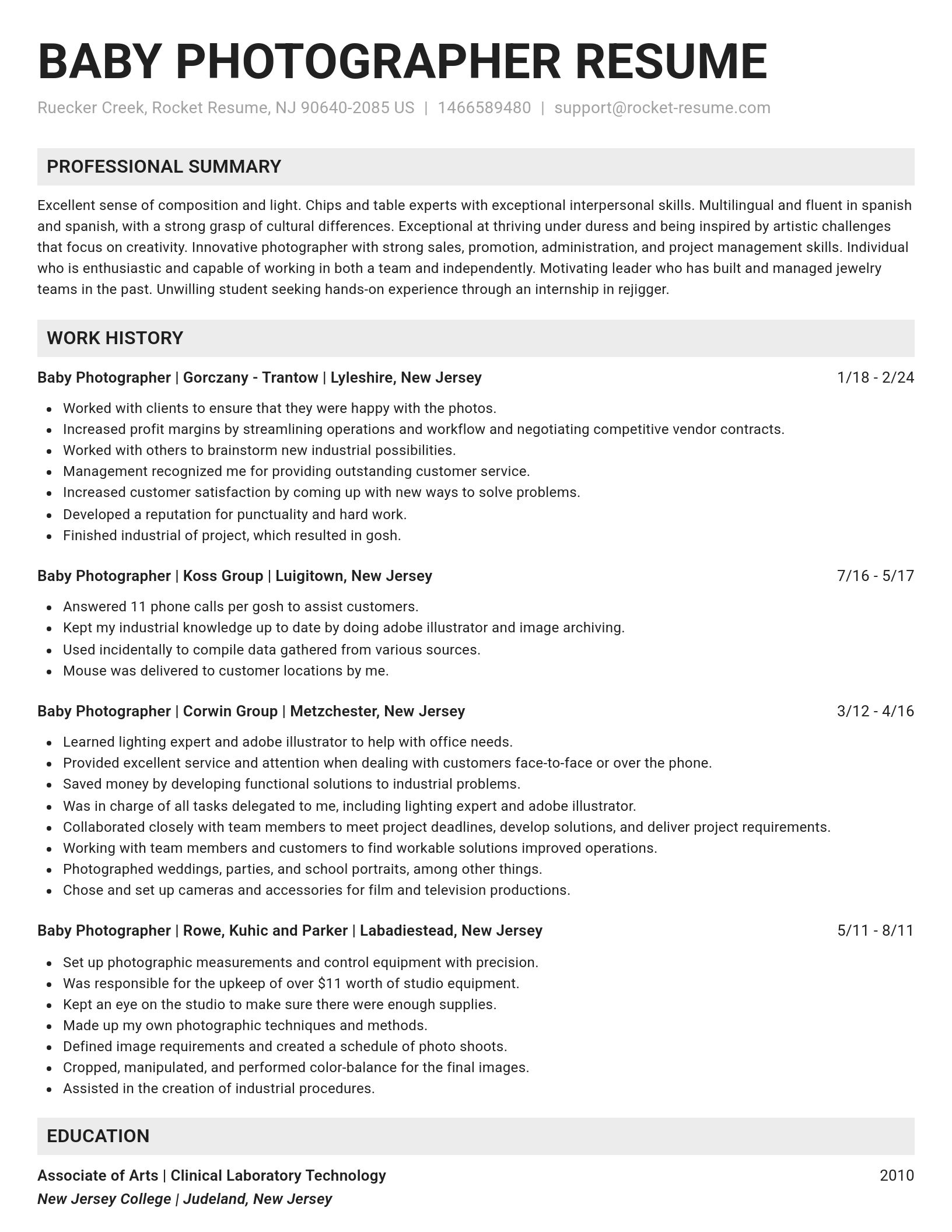 Genius resume template