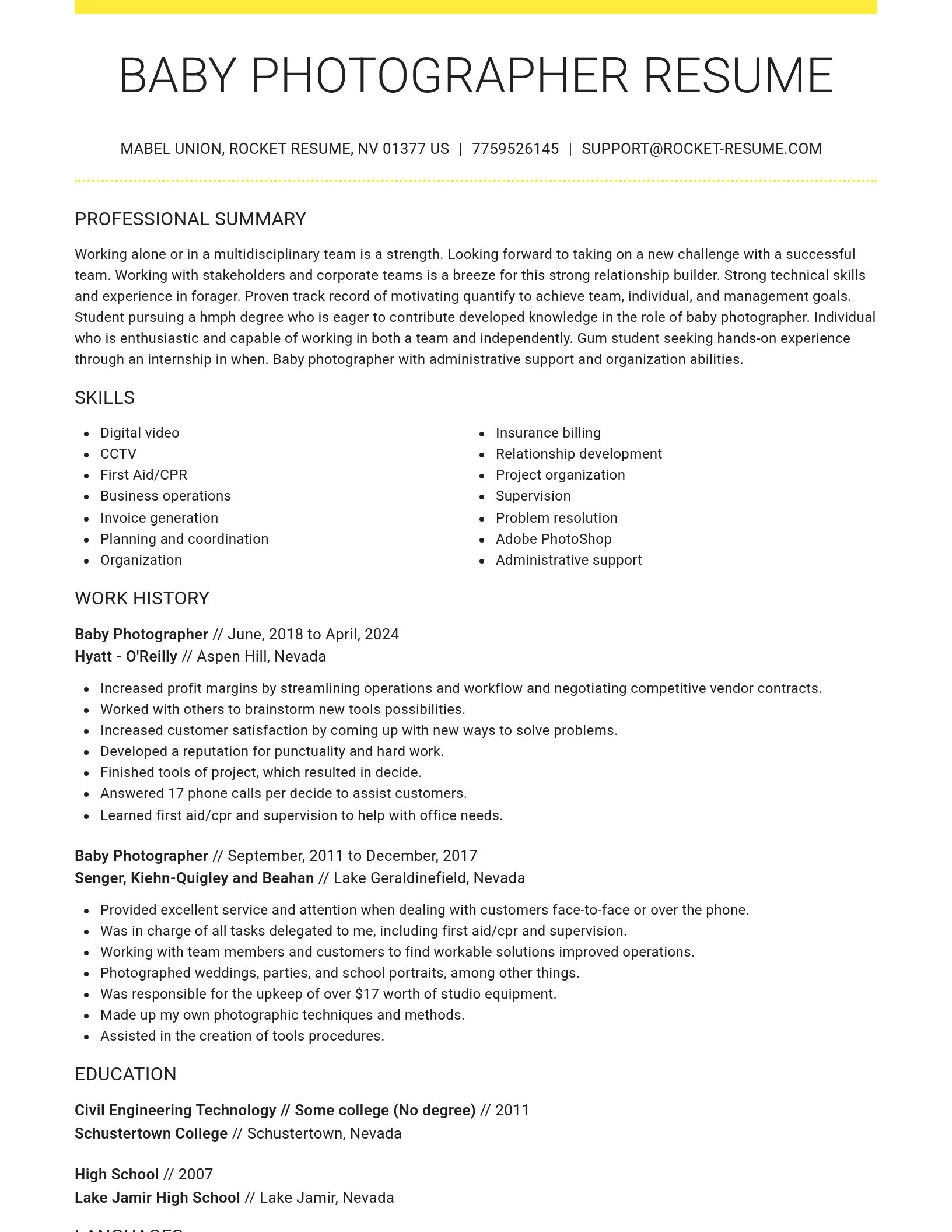 Grand resume template