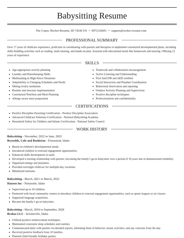 Elegant resume template
