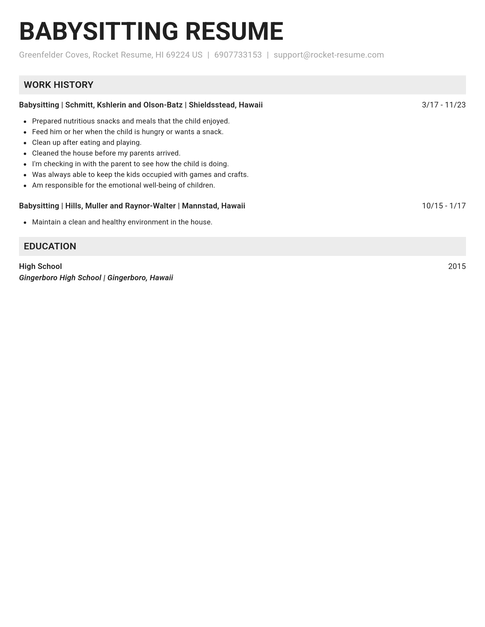 Genius resume template