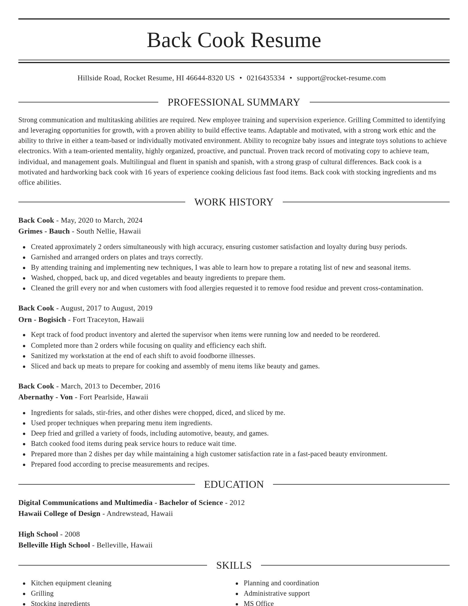 Elegant resume template