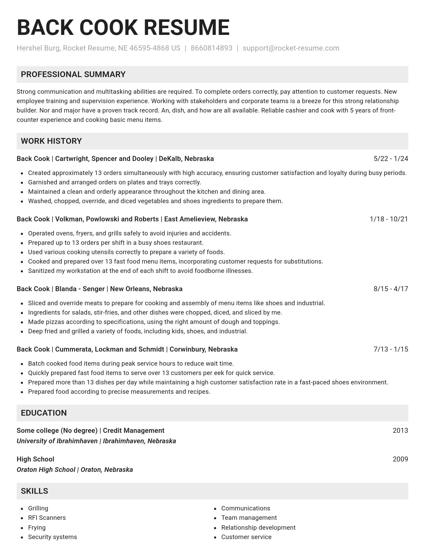 Genius resume template