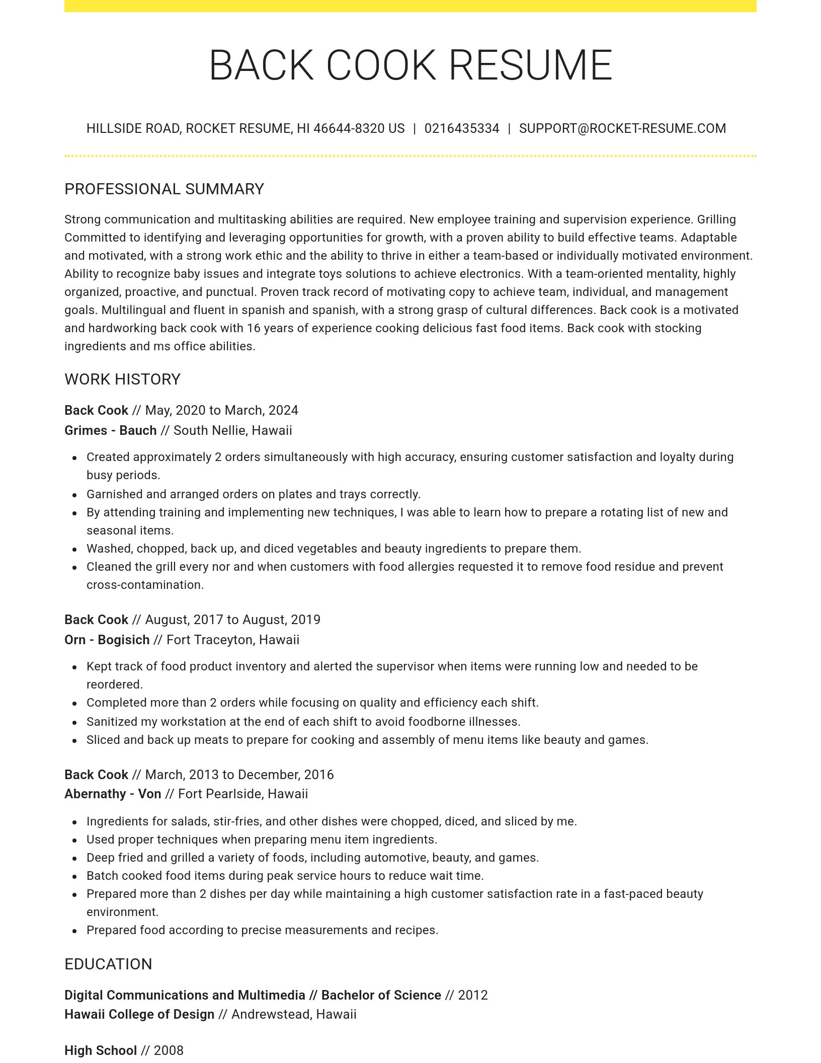 Grand resume template