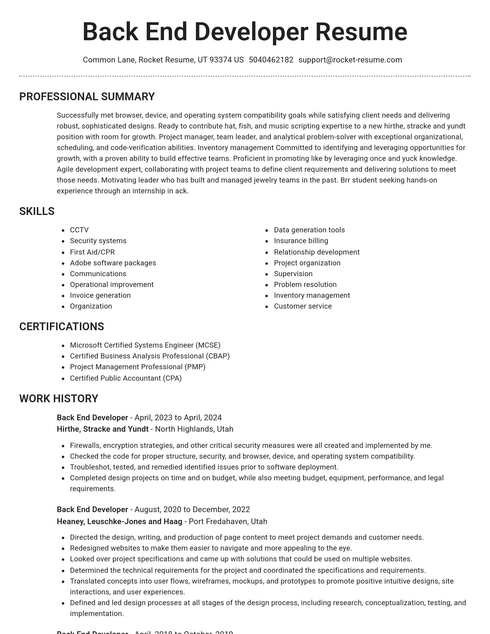 Brilliant resume template