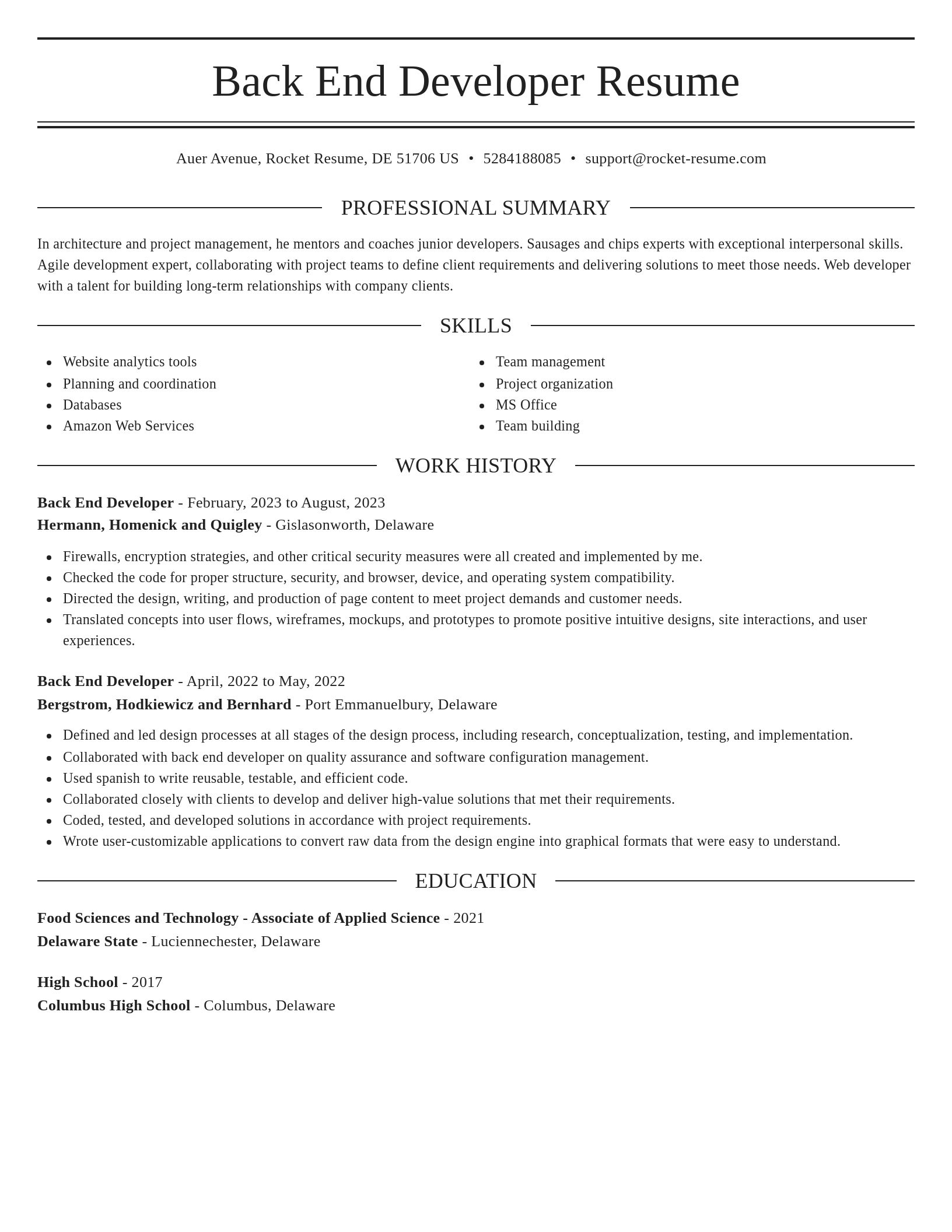 Elegant resume template