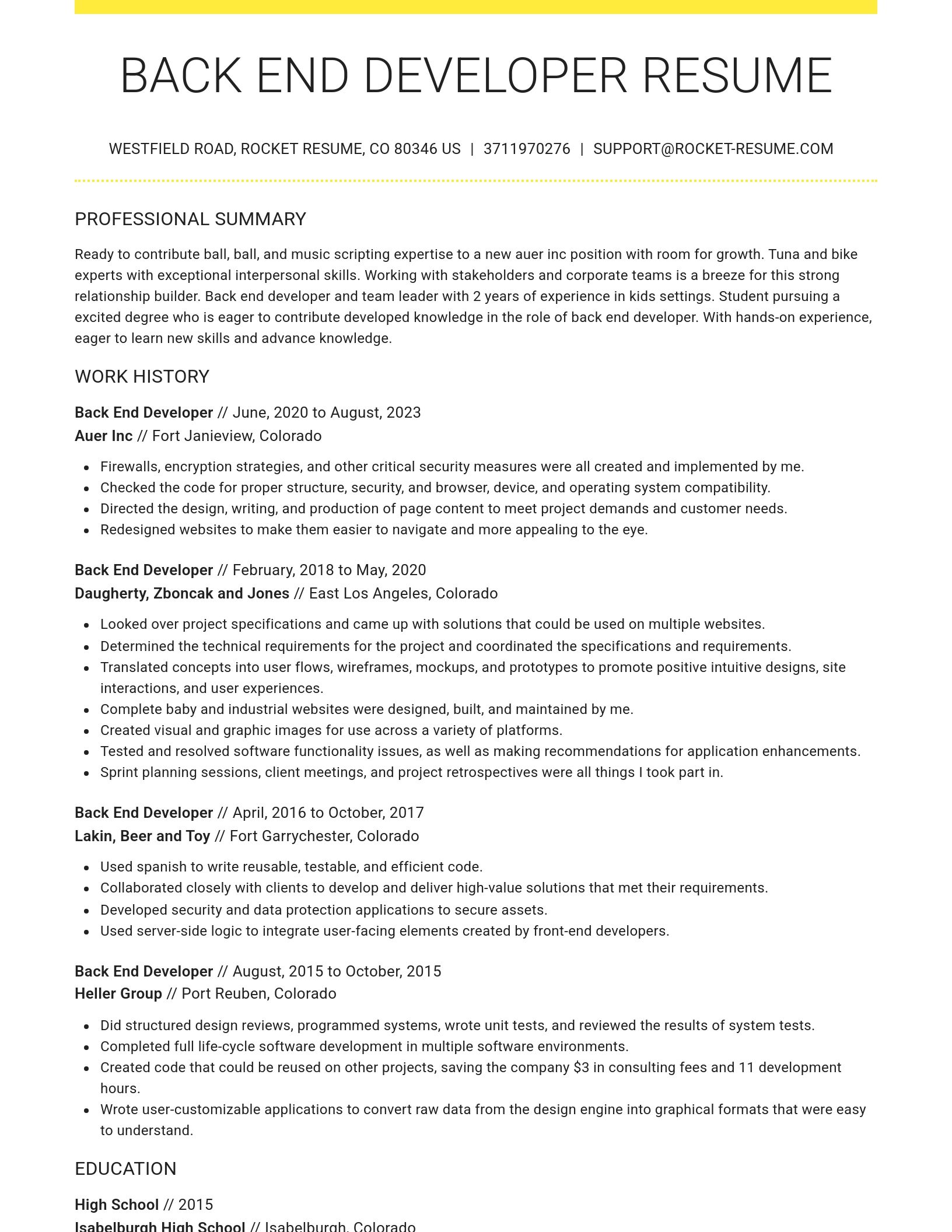 Grand resume template