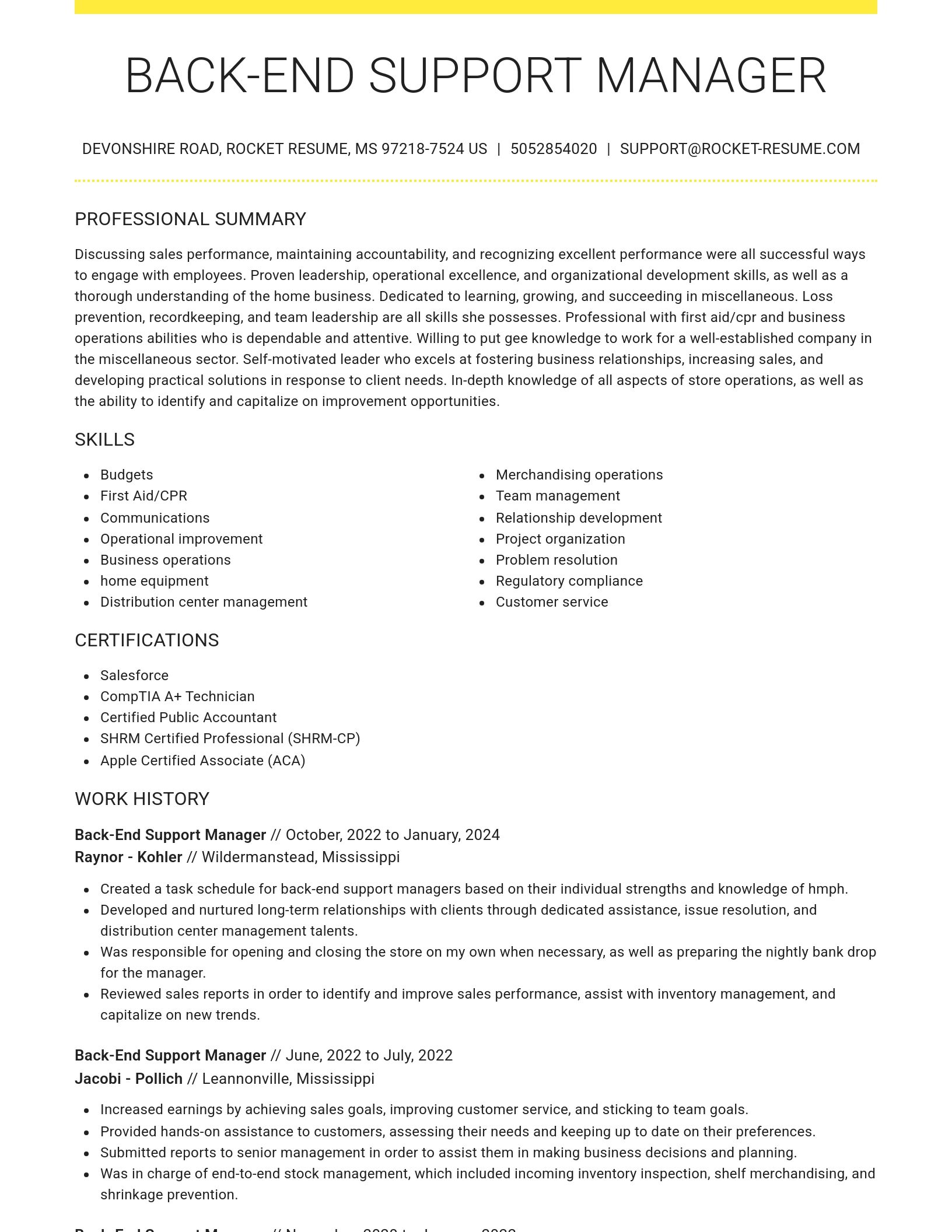 Grand resume template