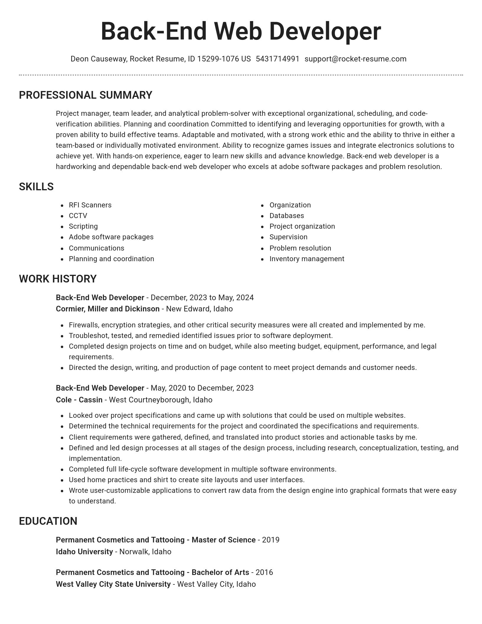 Brilliant resume template