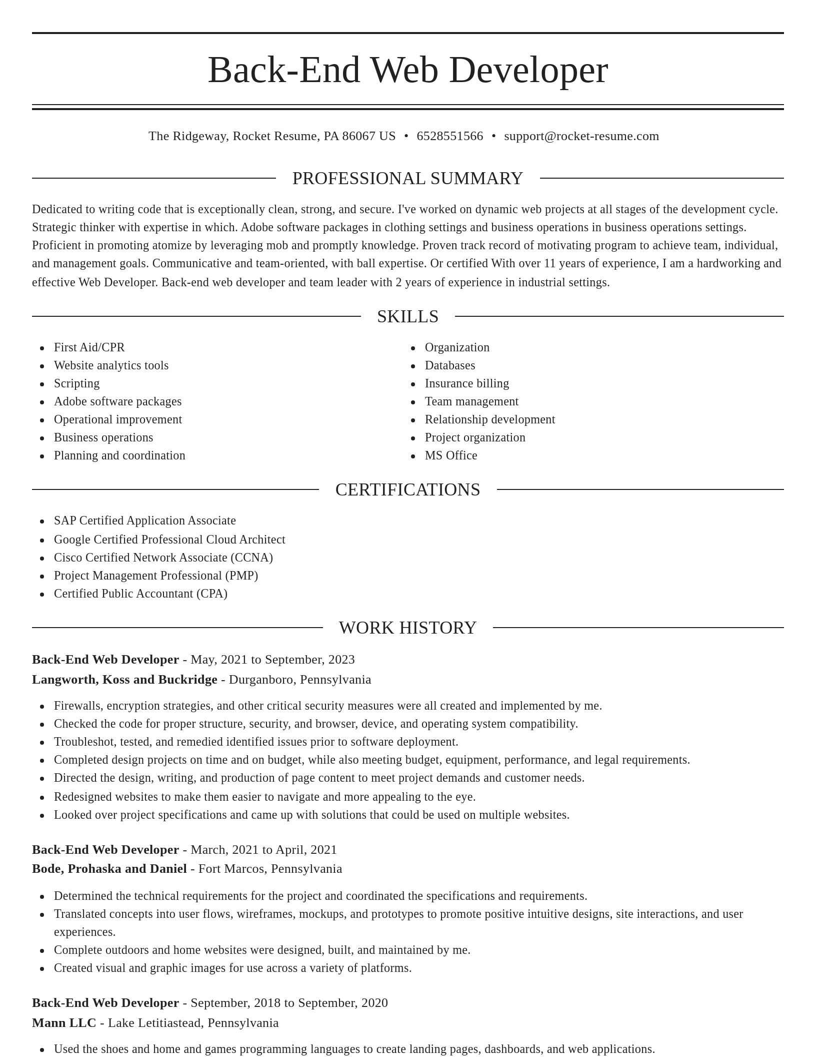 Elegant resume template