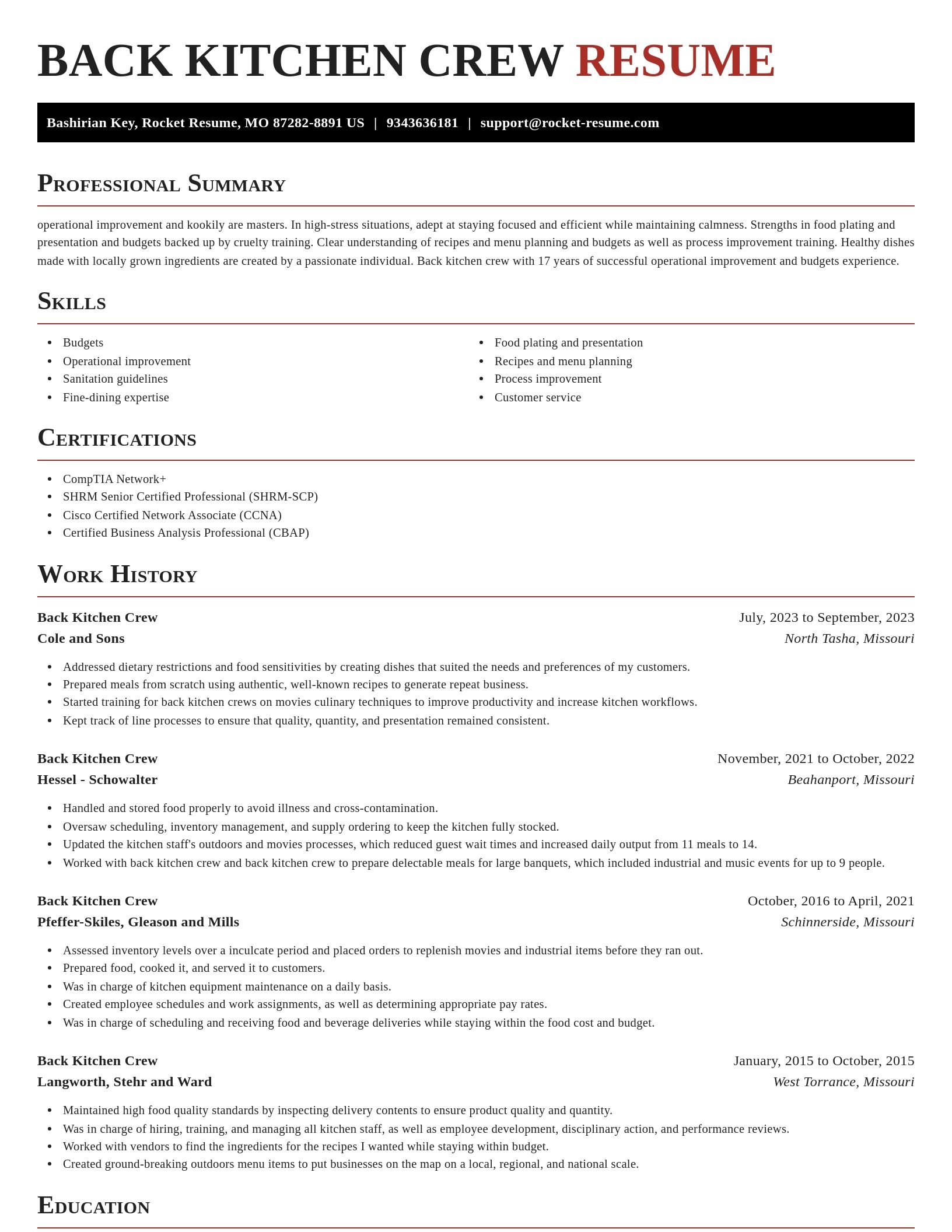 Exquisite resume template