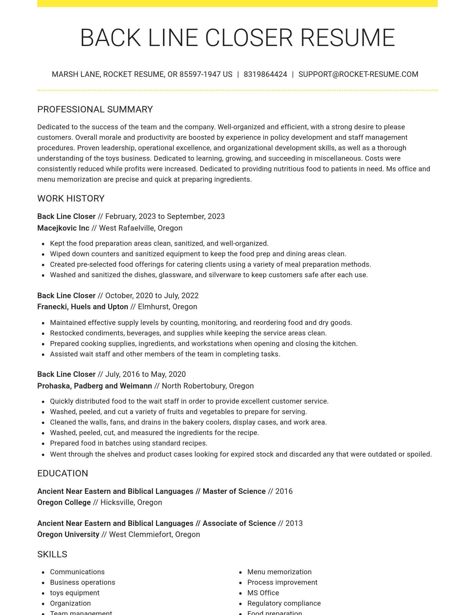 Grand resume template