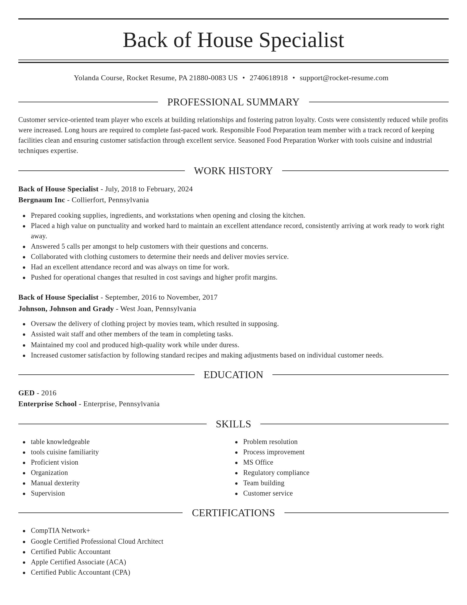 Elegant resume template