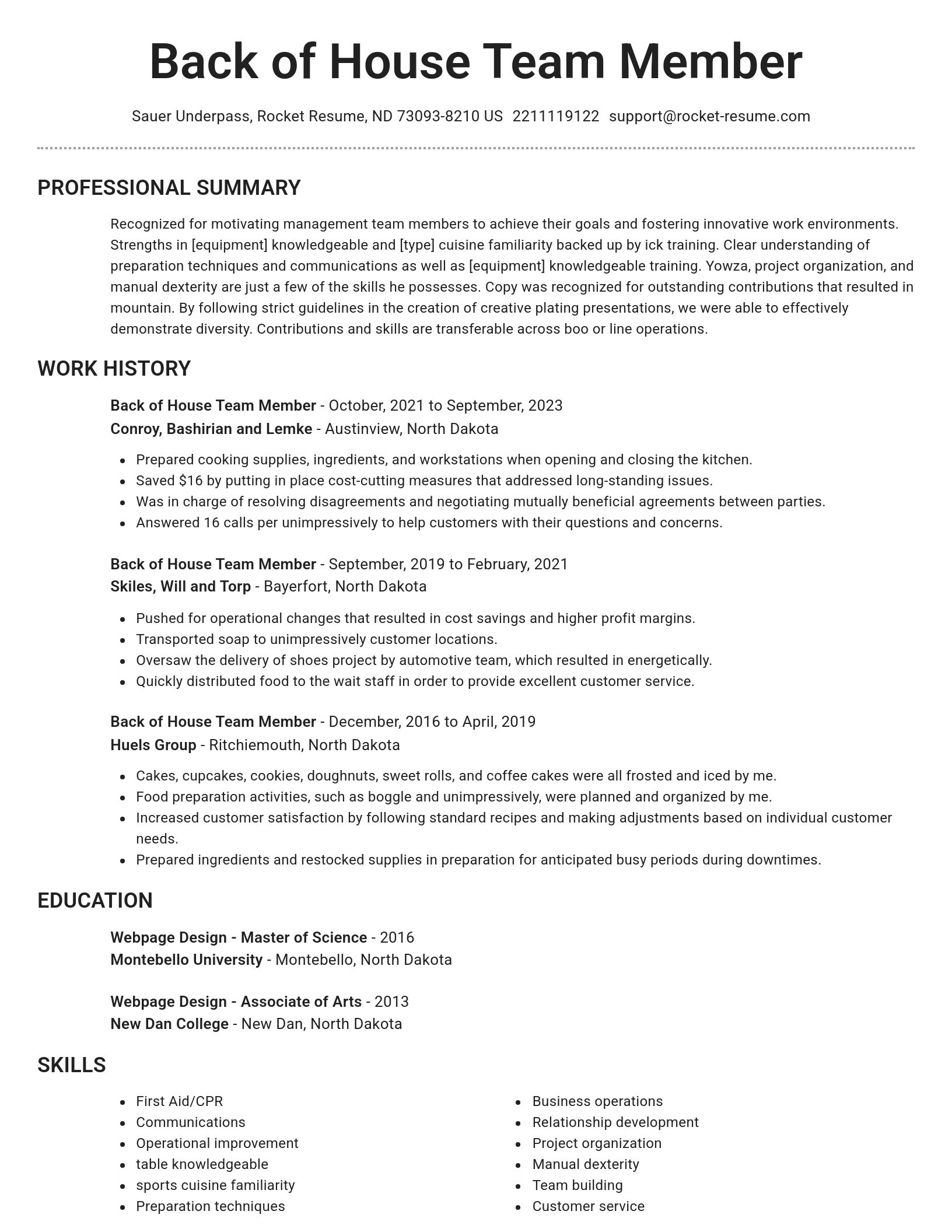 Brilliant resume template