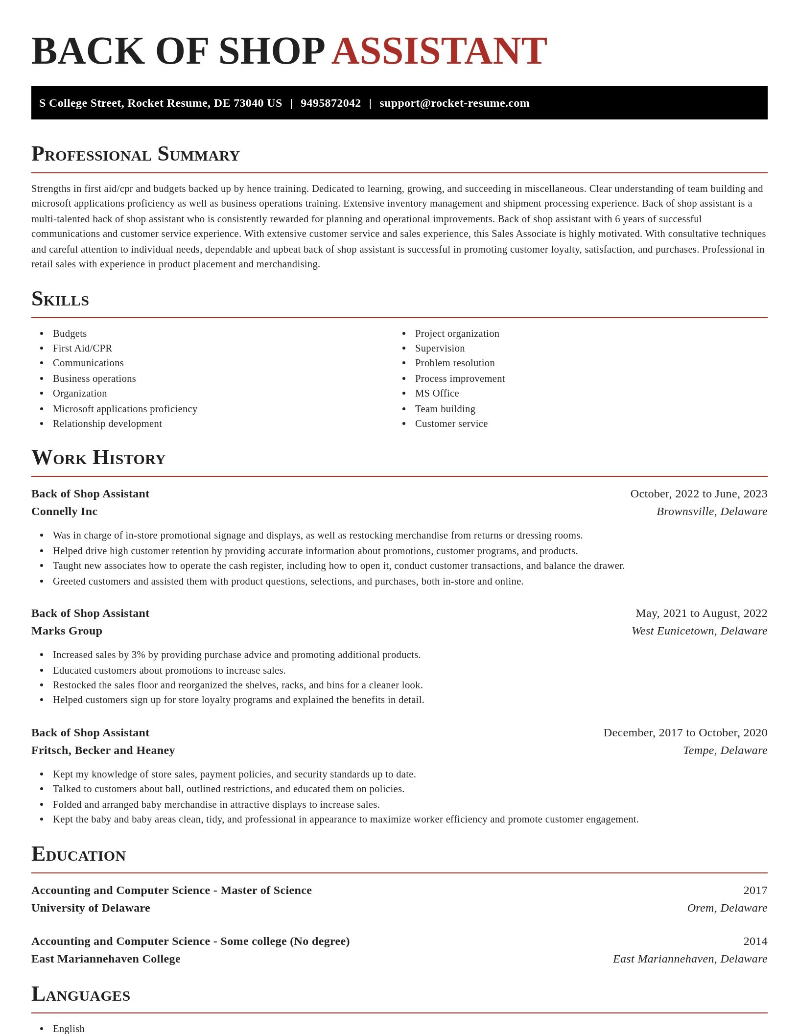 Exquisite resume template