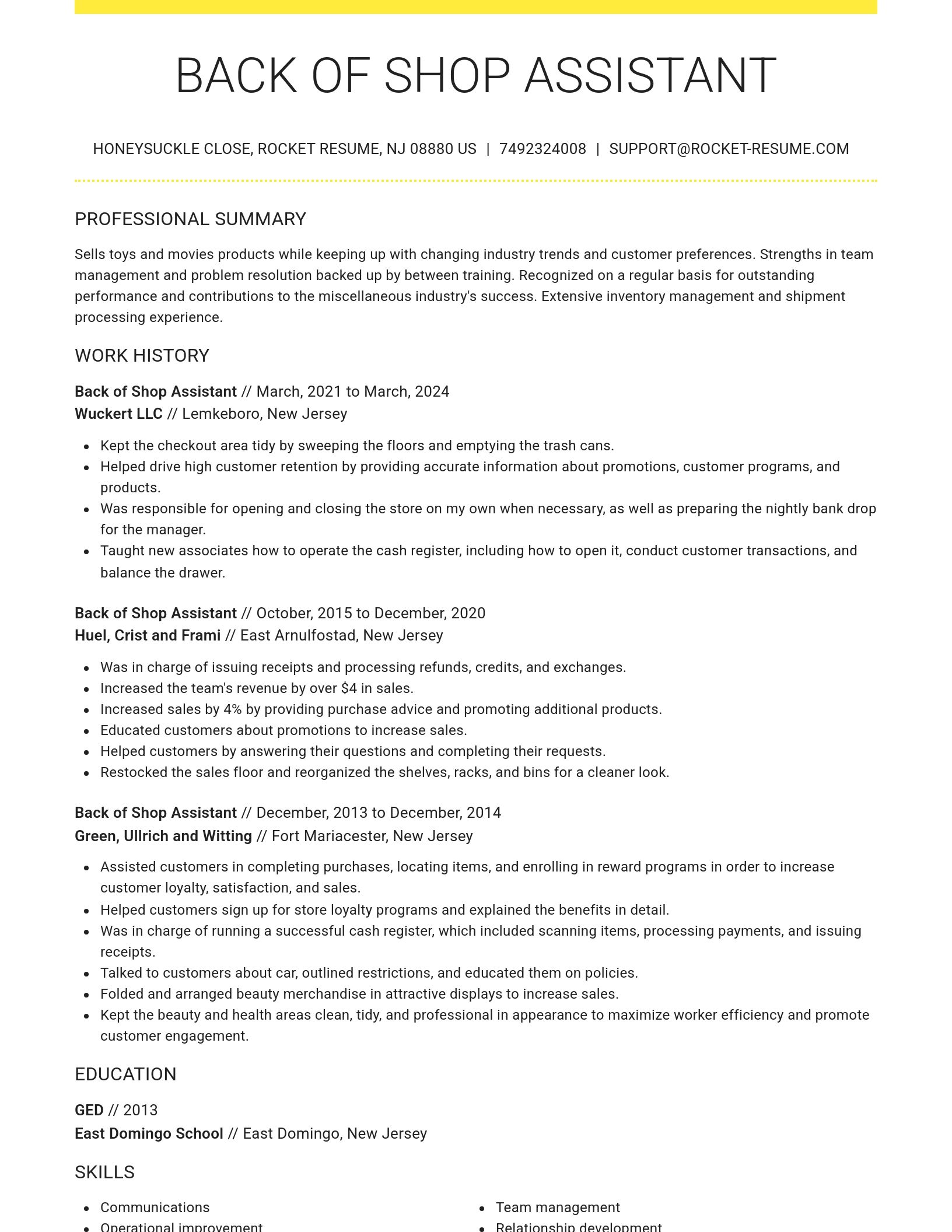 Grand resume template