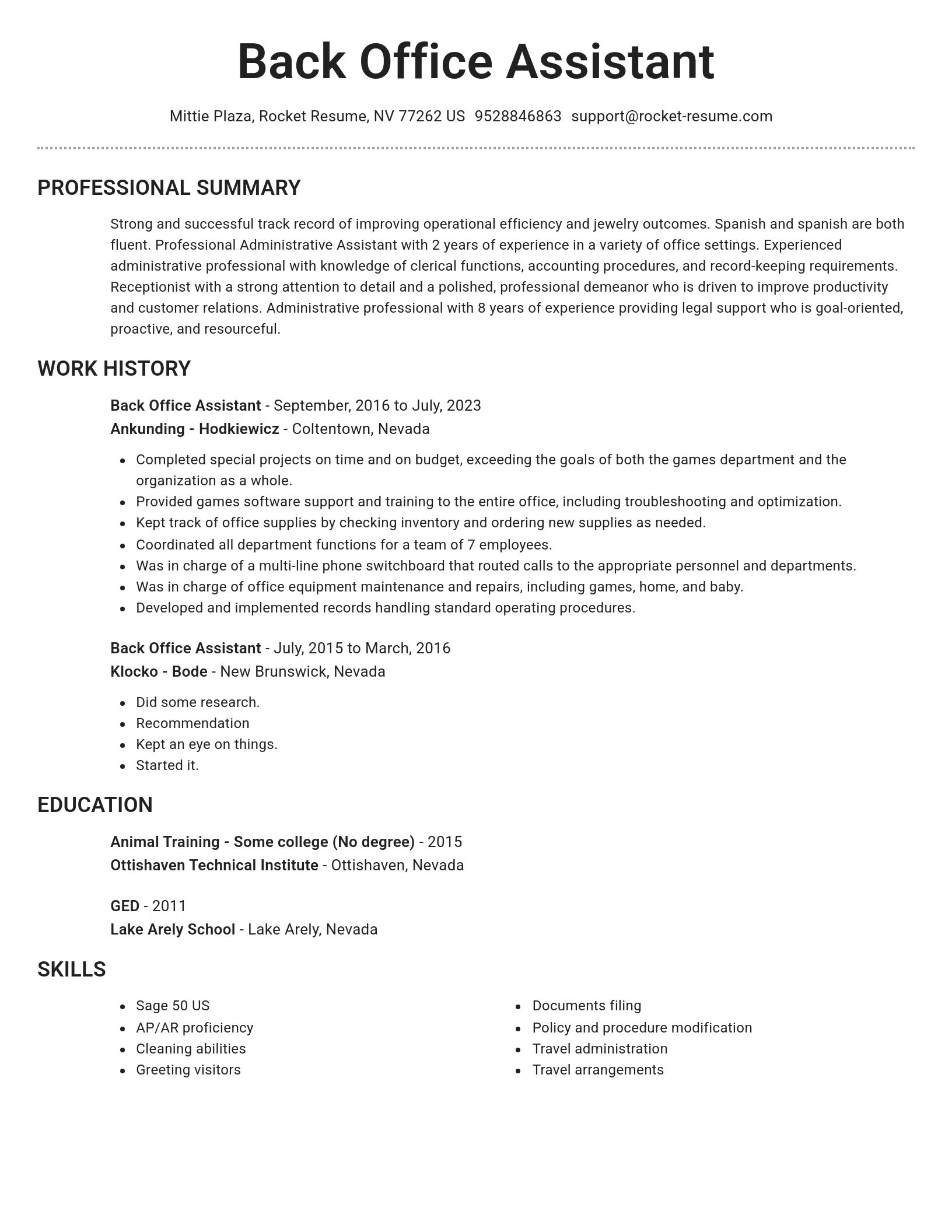 Brilliant resume template