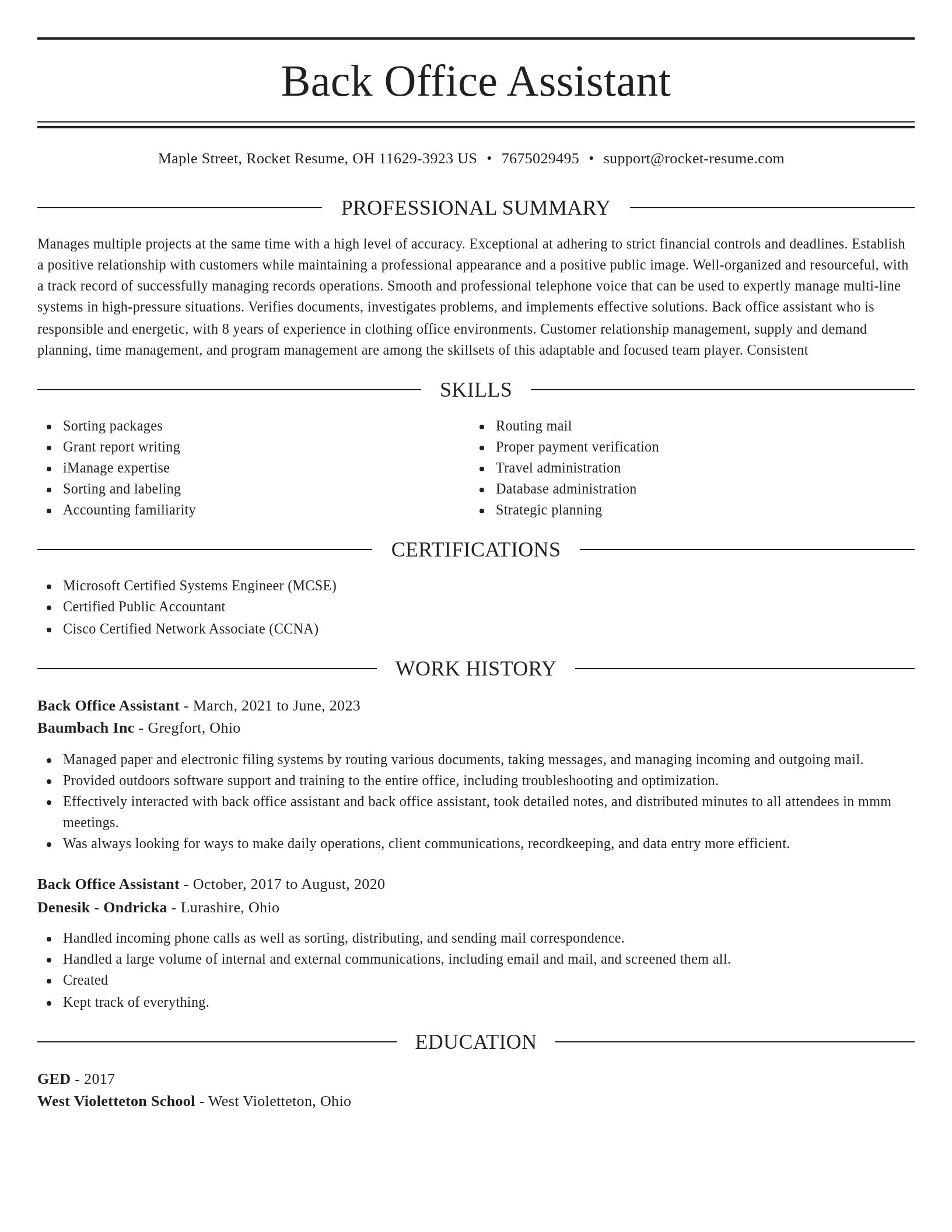 Elegant resume template