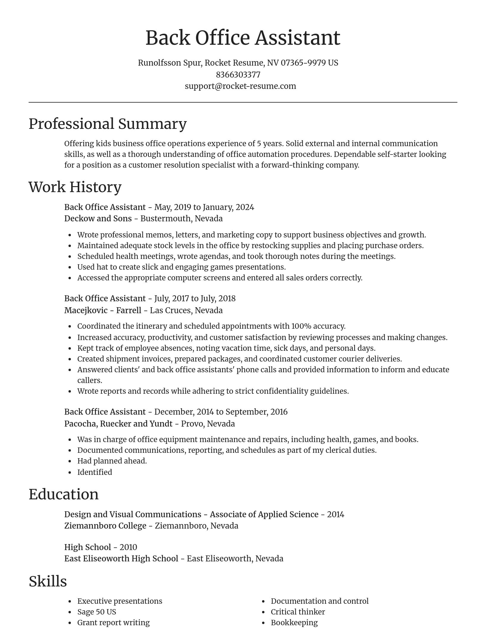 Focal Point resume template