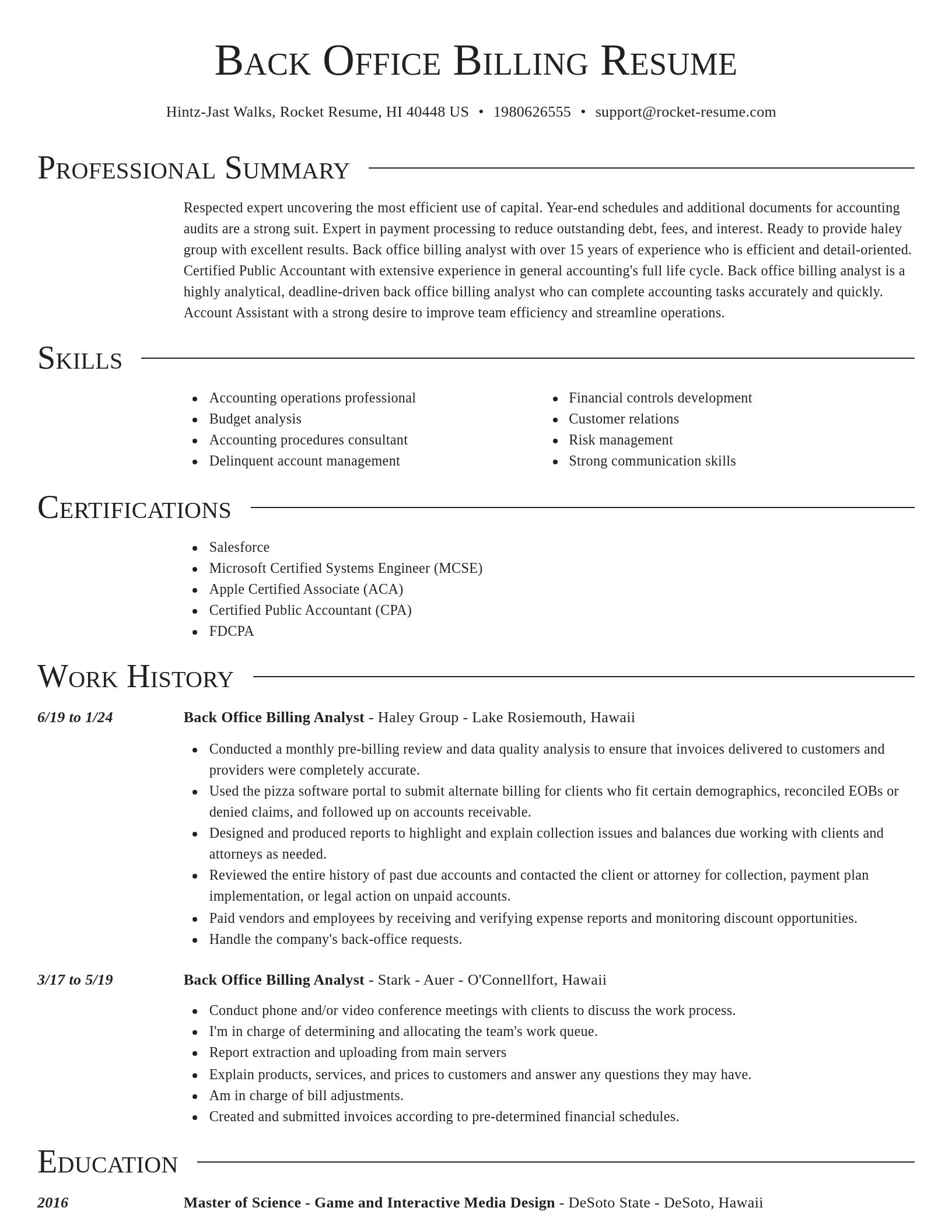Director resume template