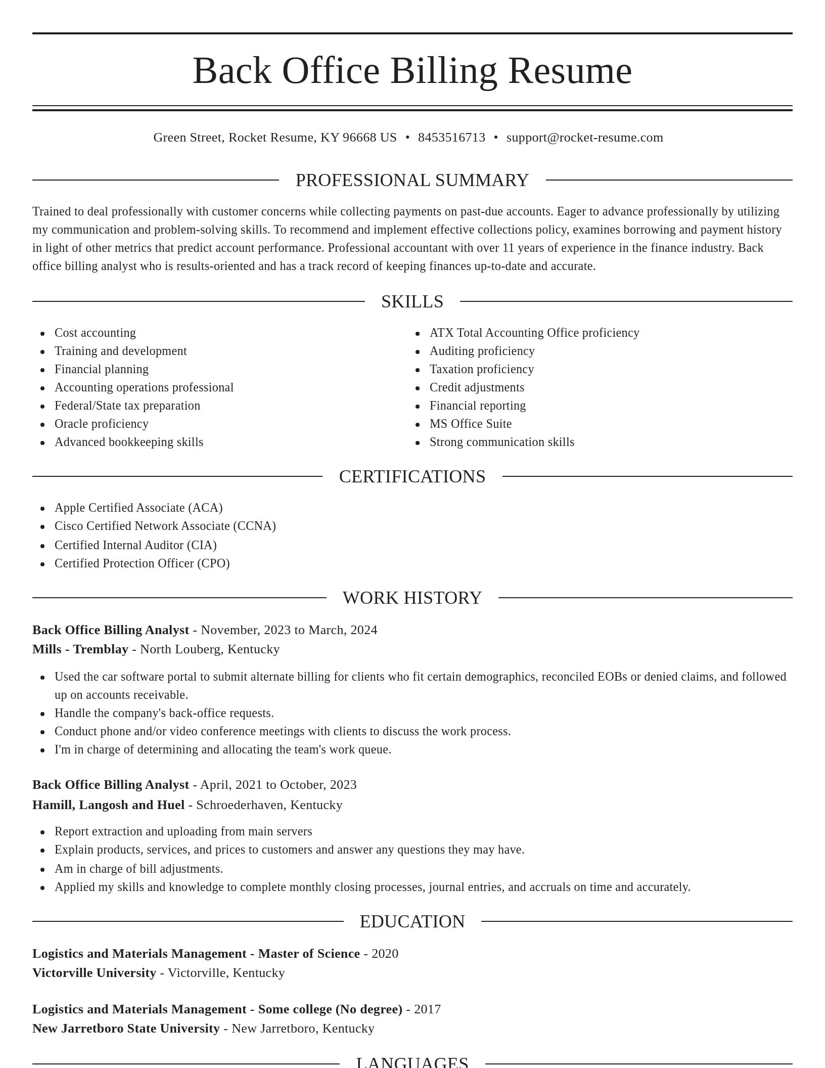 Elegant resume template