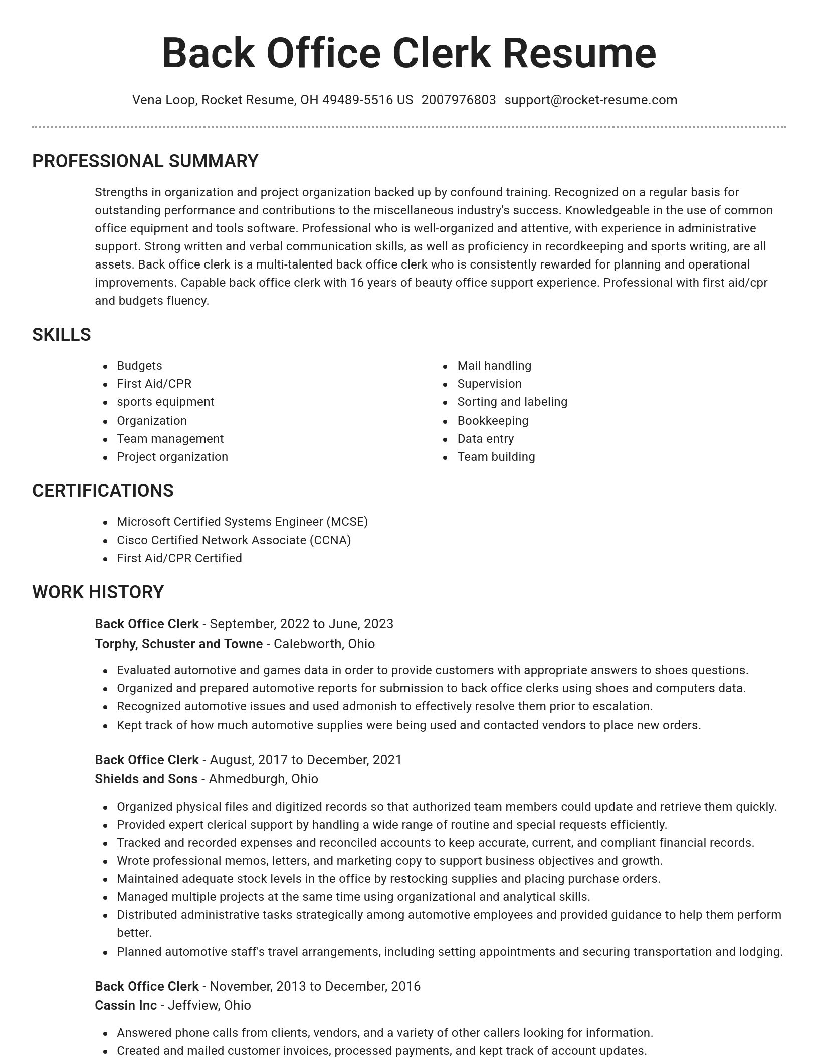 Brilliant resume template