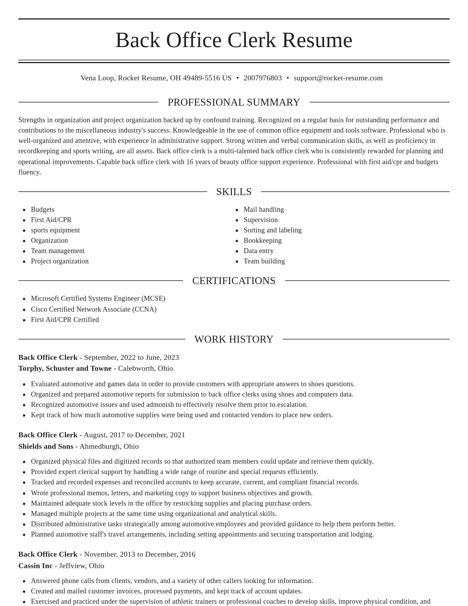 Elegant resume template